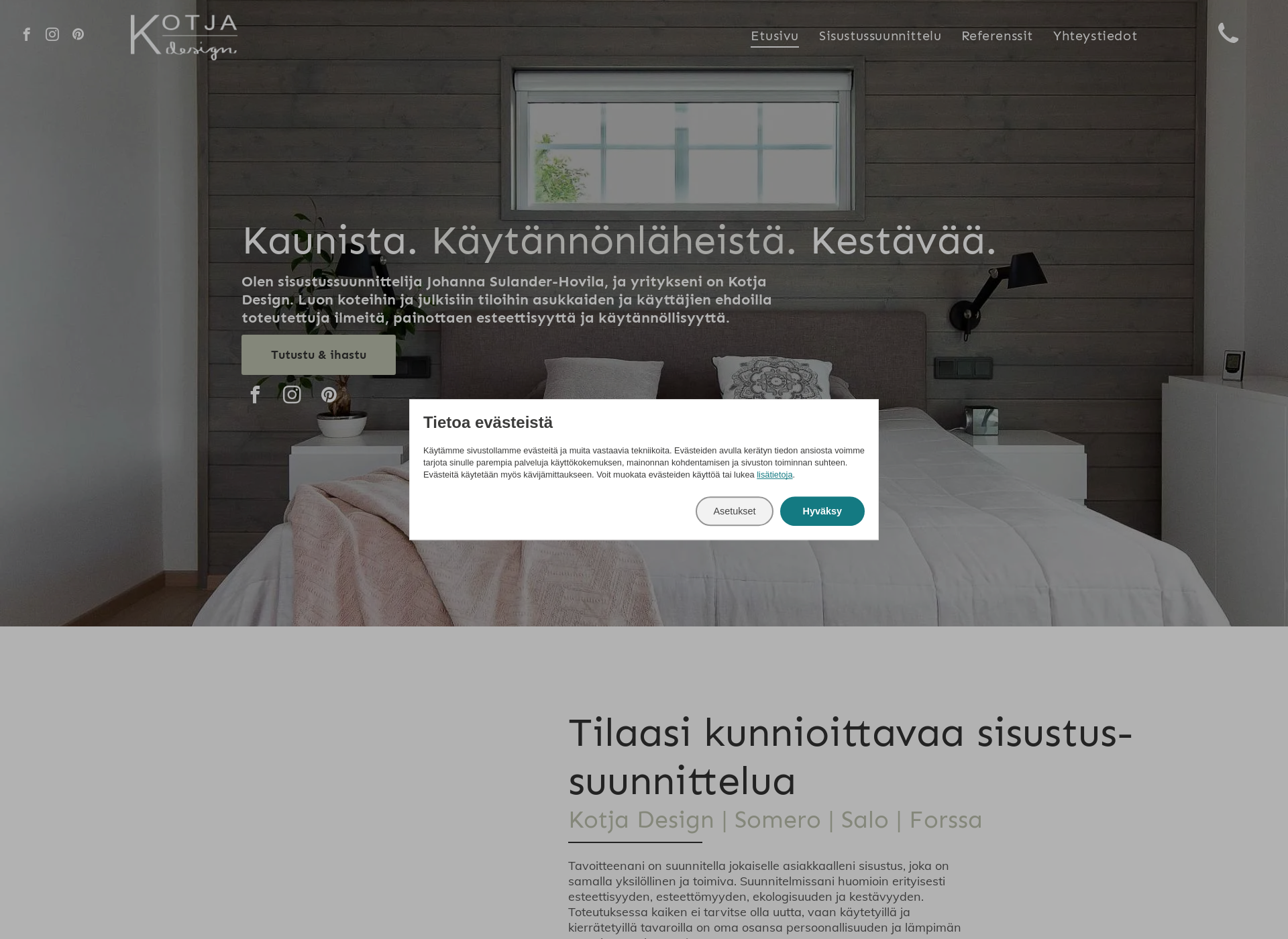 Screenshot for kotjadesign.fi