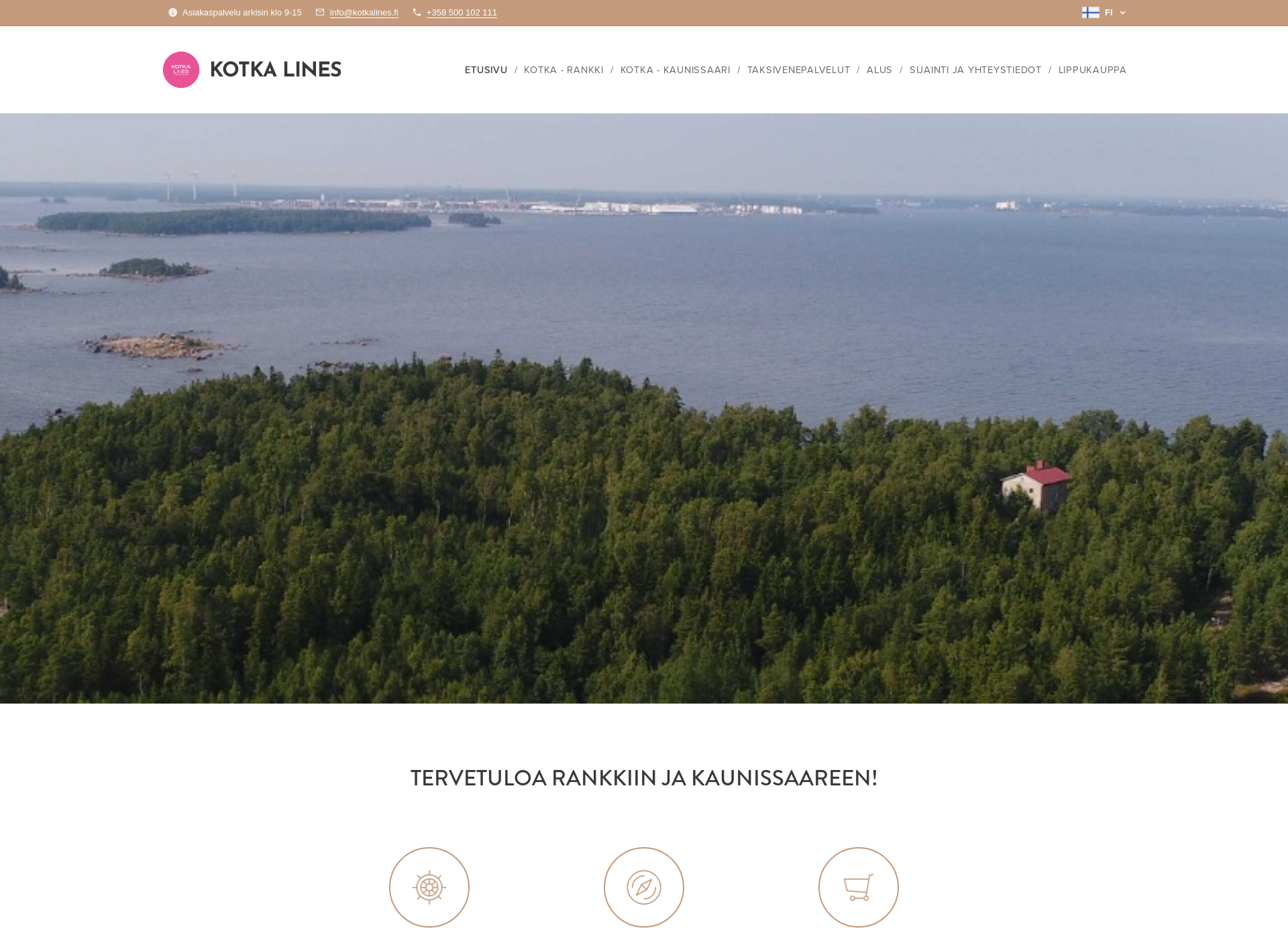 Screenshot for kotkalines.fi