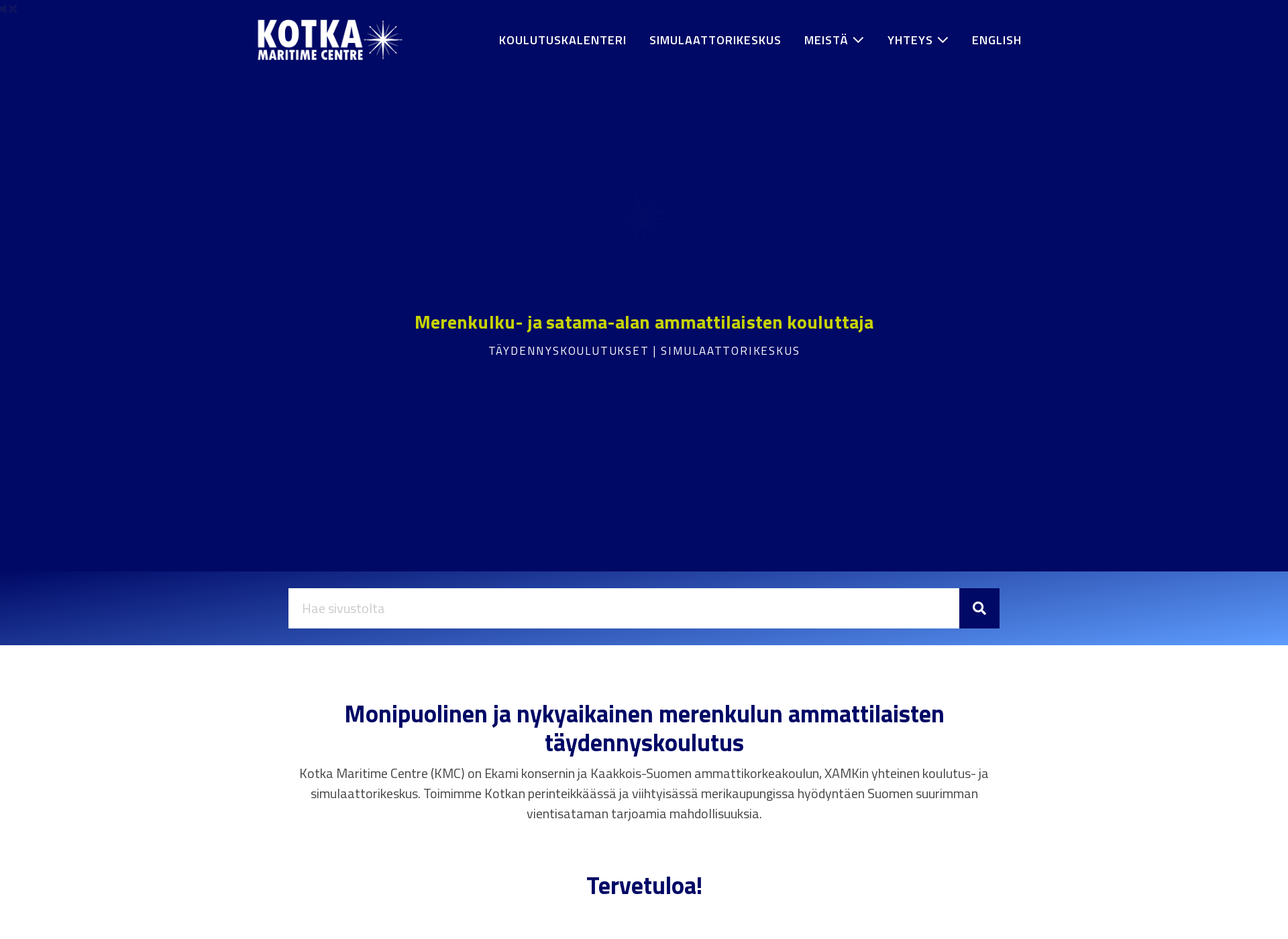 Screenshot for kotkamaritimecentre.fi
