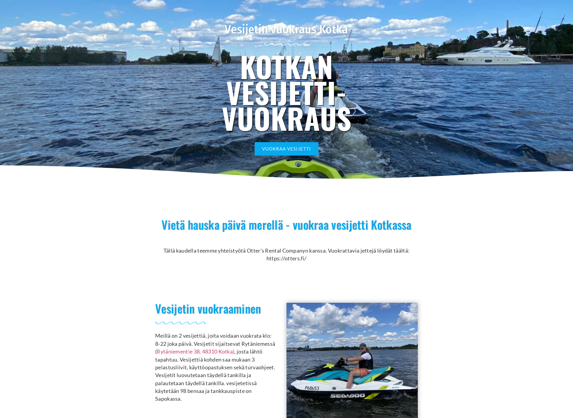 Screenshot for kotkanvesijettivuokraus.fi