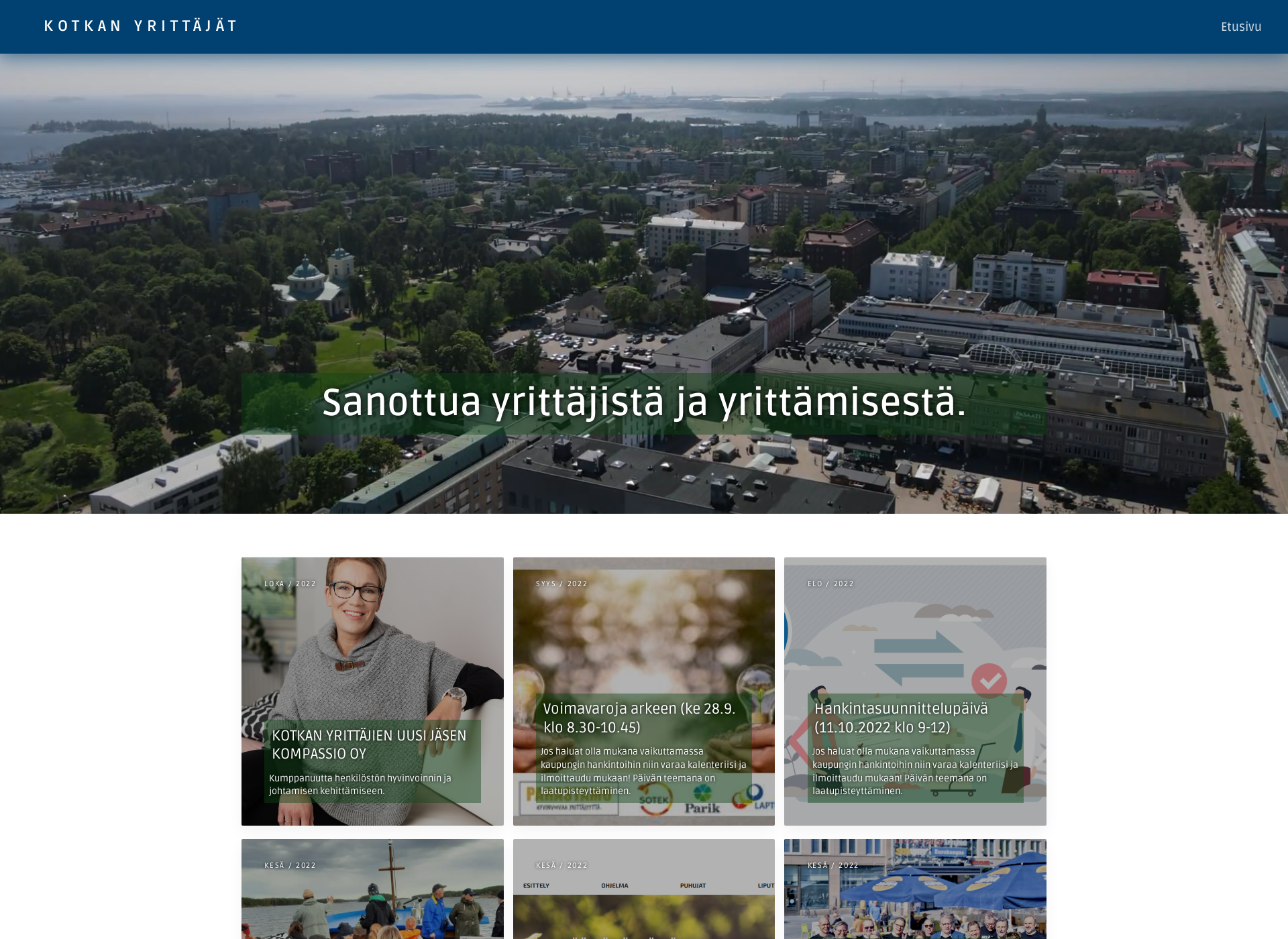 Screenshot for kotkanyrittajat.fi