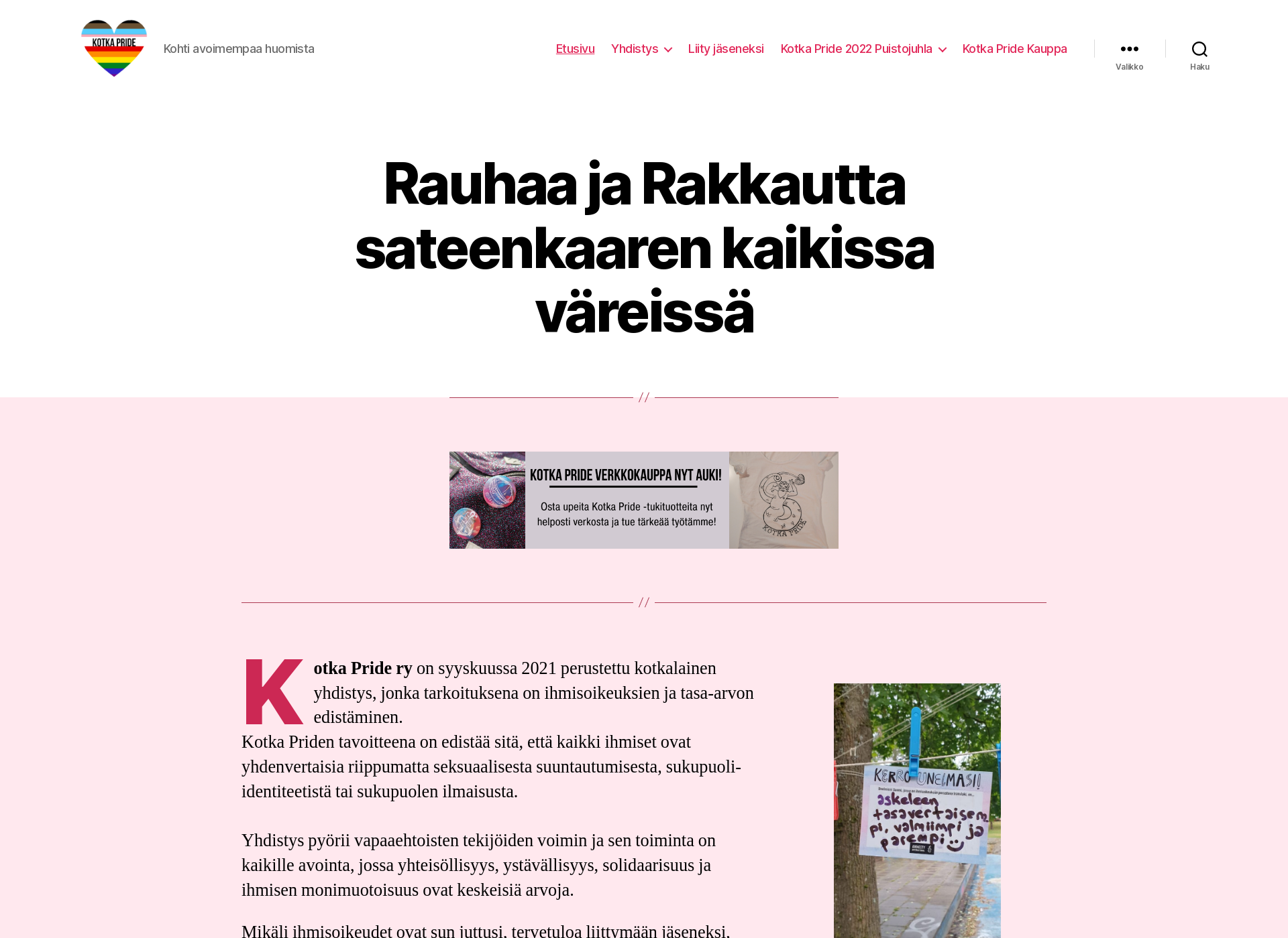 Näyttökuva kotkapride.fi