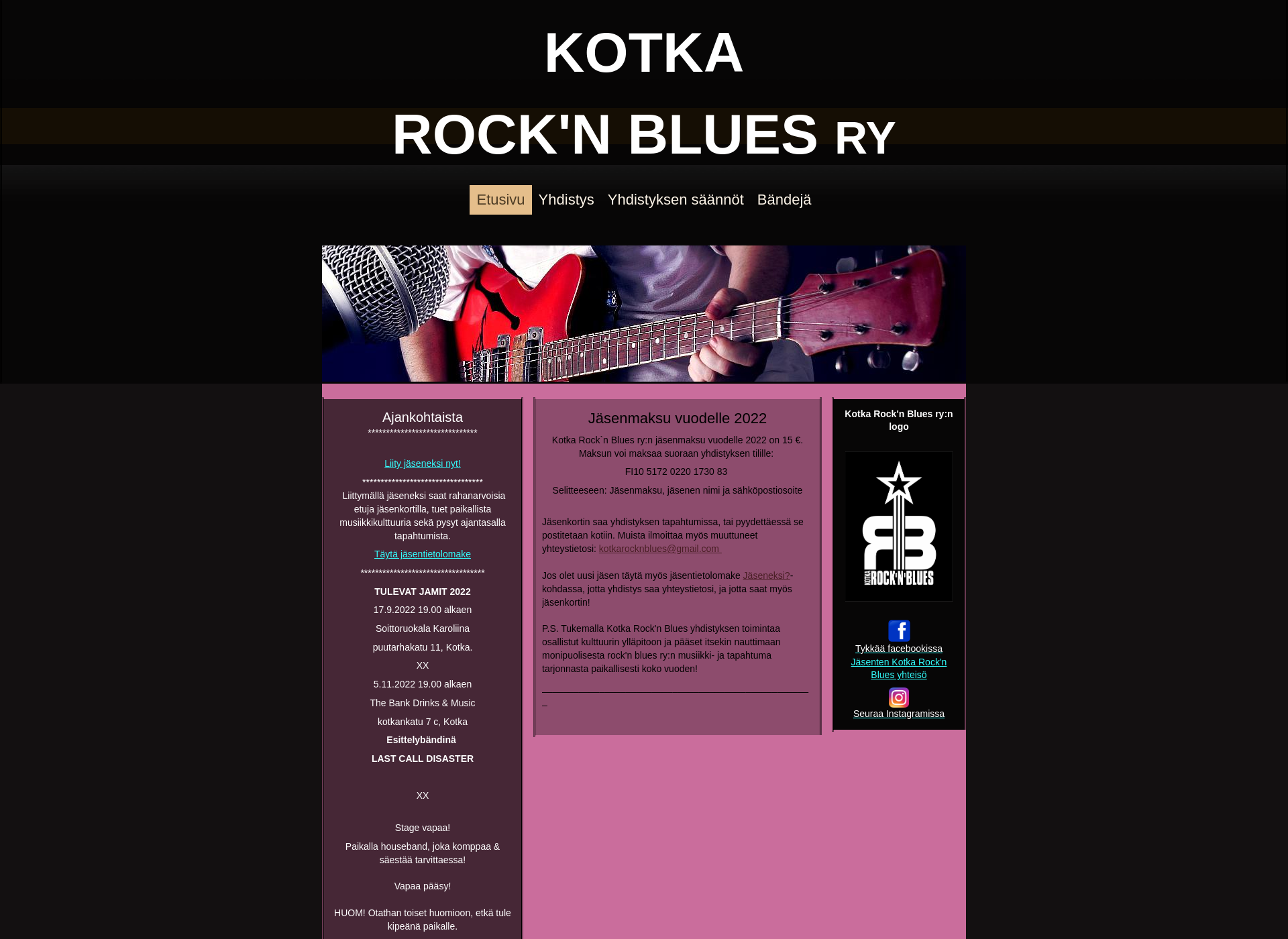 Screenshot for kotkarocknblues.fi