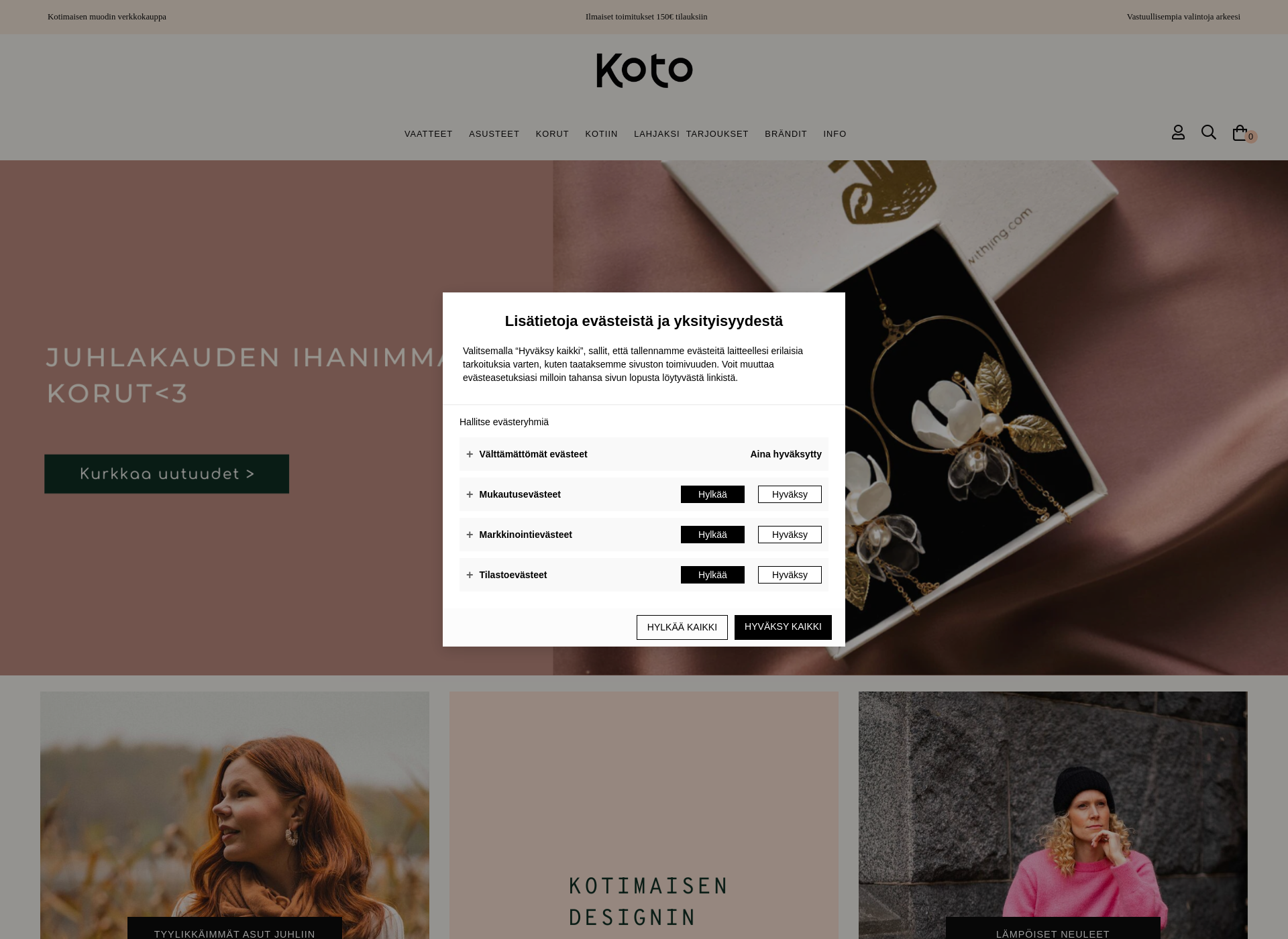 Screenshot for kotodesignmarket.fi