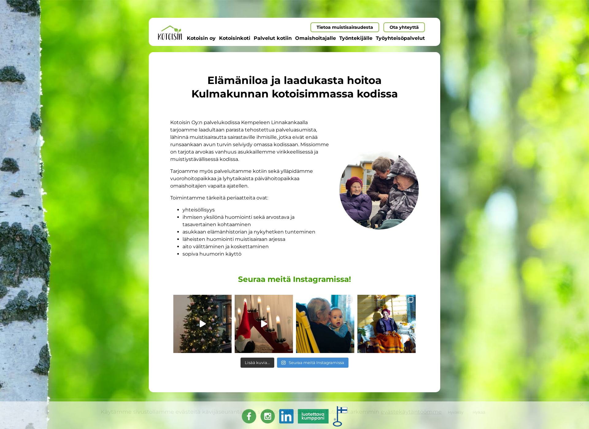 Skärmdump för kotoisinkoti.fi