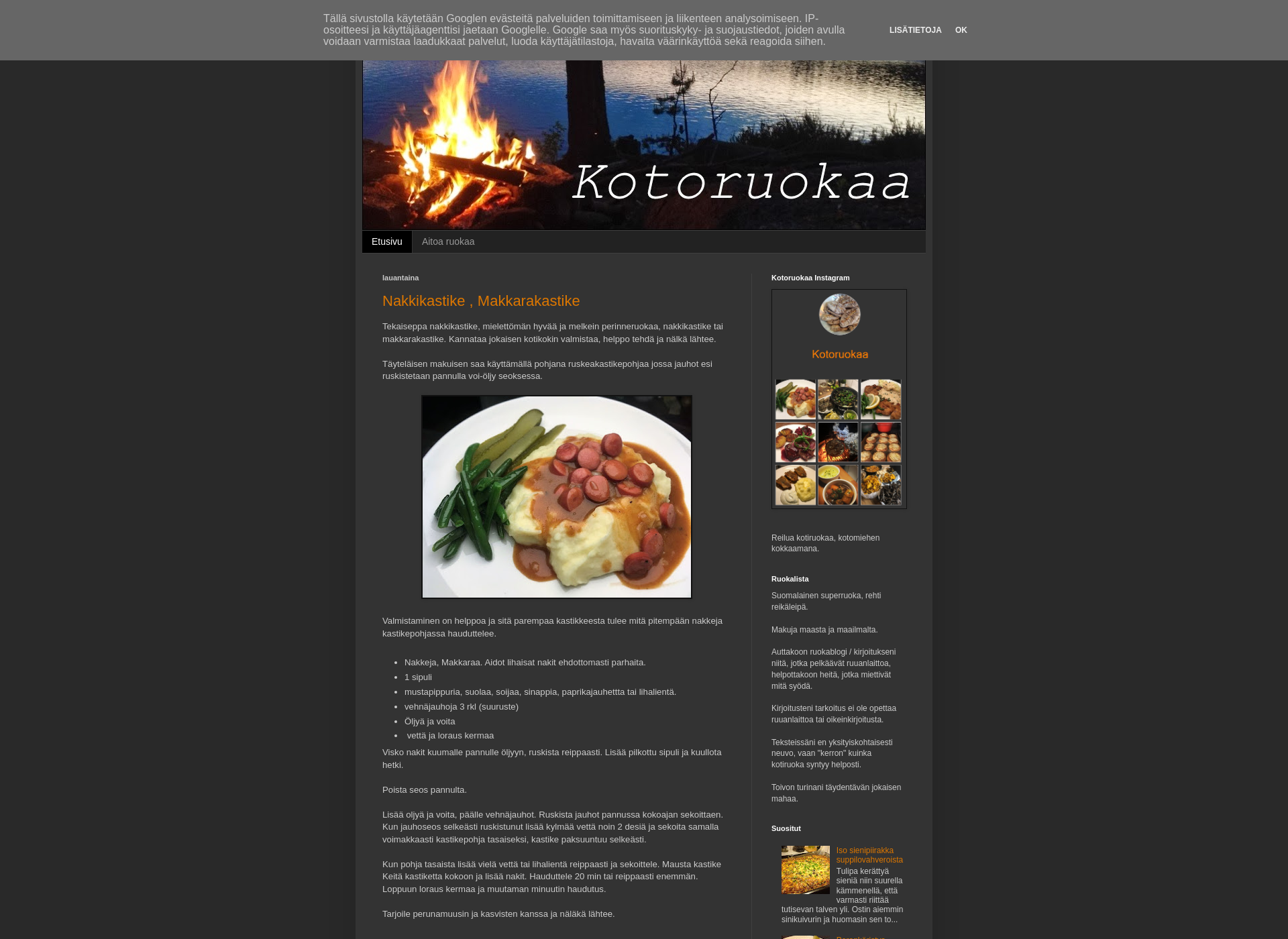 Screenshot for kotoruokaa.fi