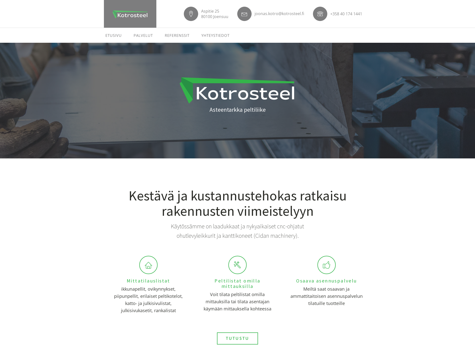 Screenshot for kotrosteel.fi