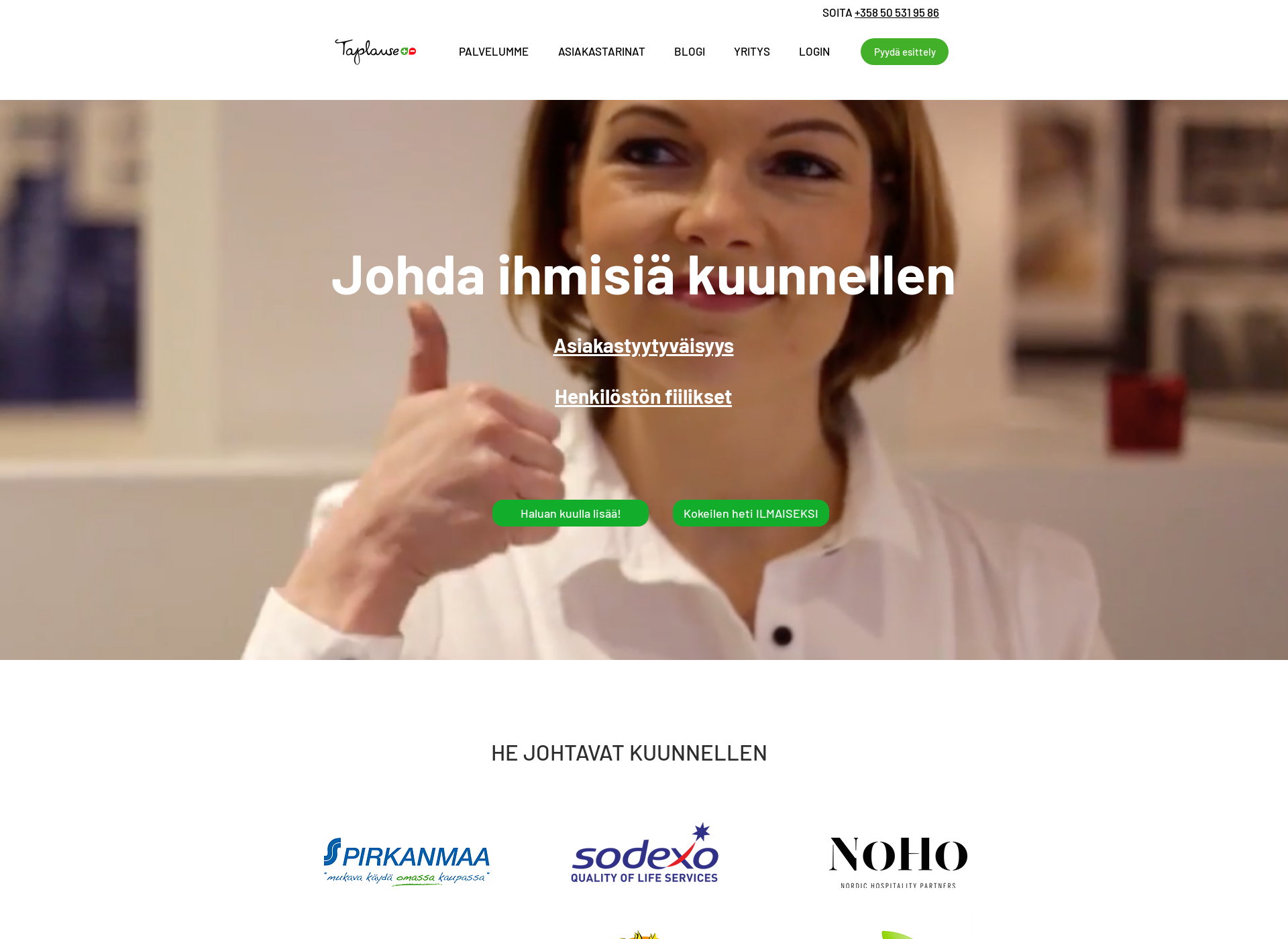Skärmdump för koulufiilis.fi