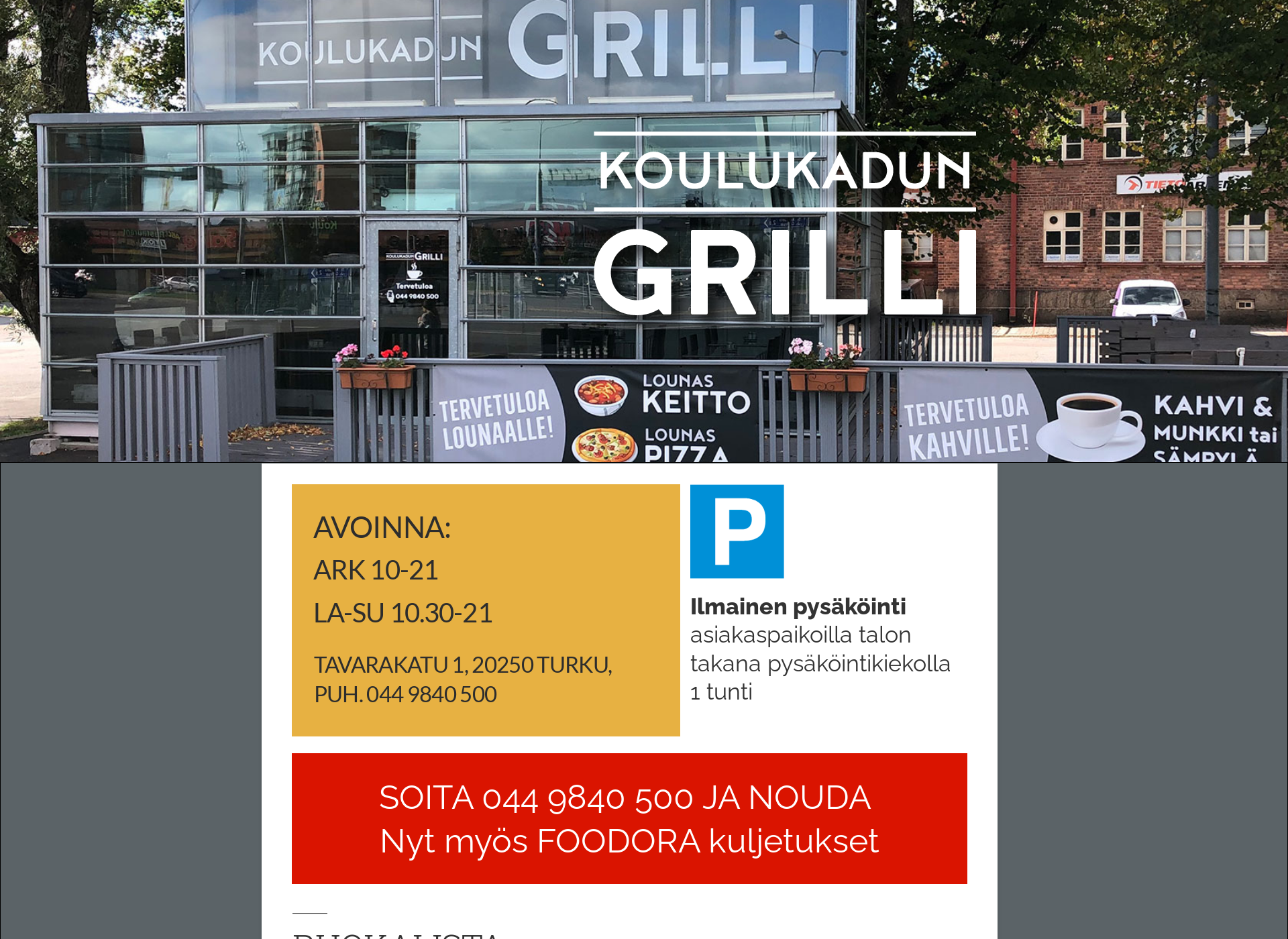 Screenshot for koulukadungrilli.fi