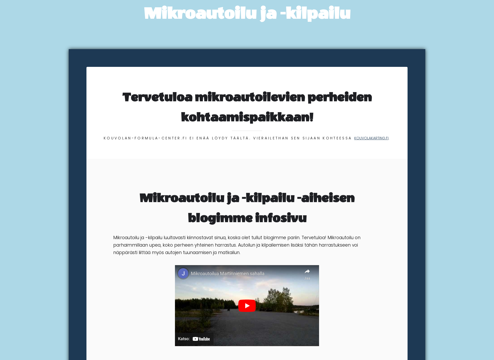 Skärmdump för kouvolan-formula-center.fi