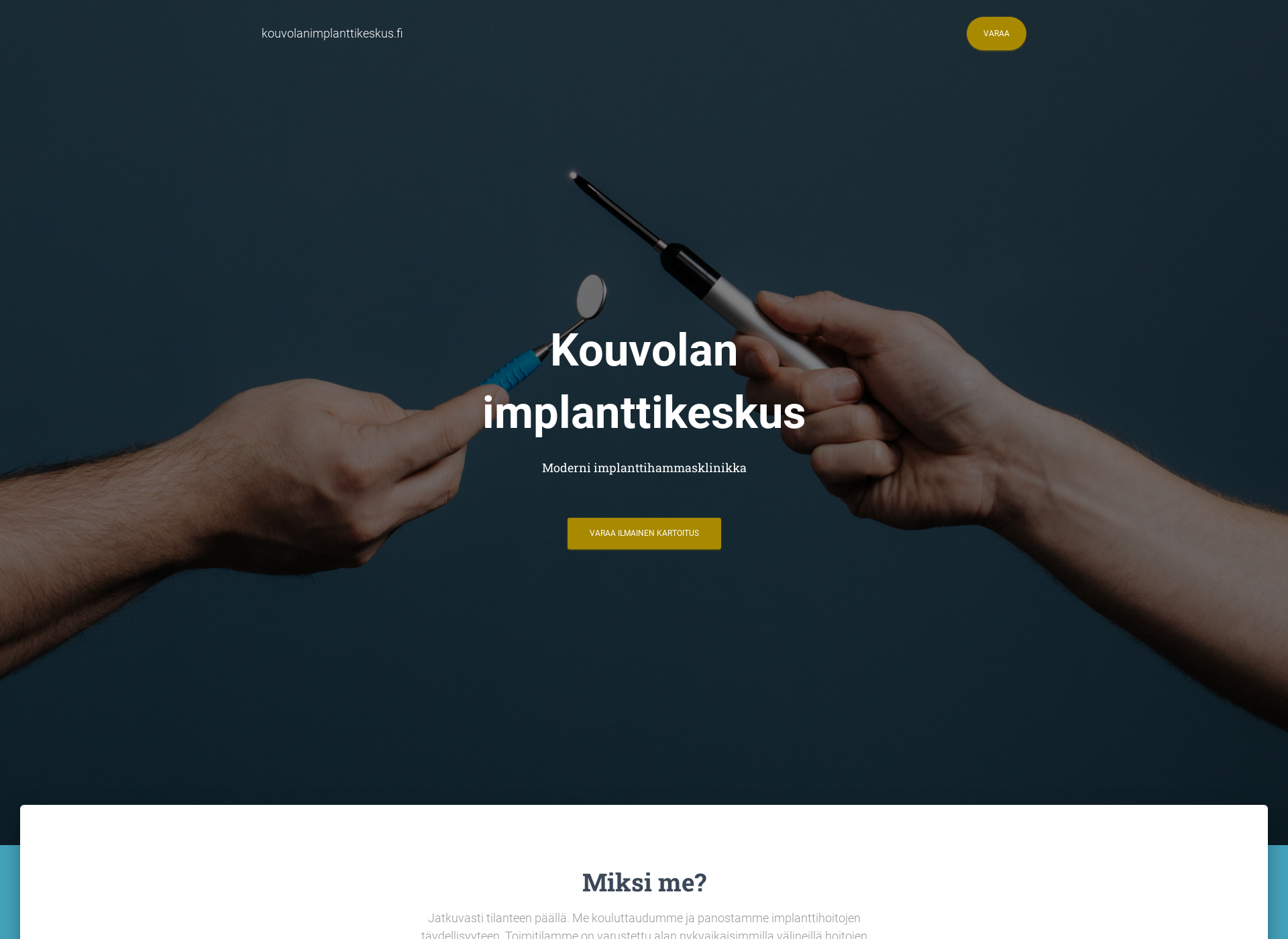 Screenshot for kouvolanimplanttikeskus.fi