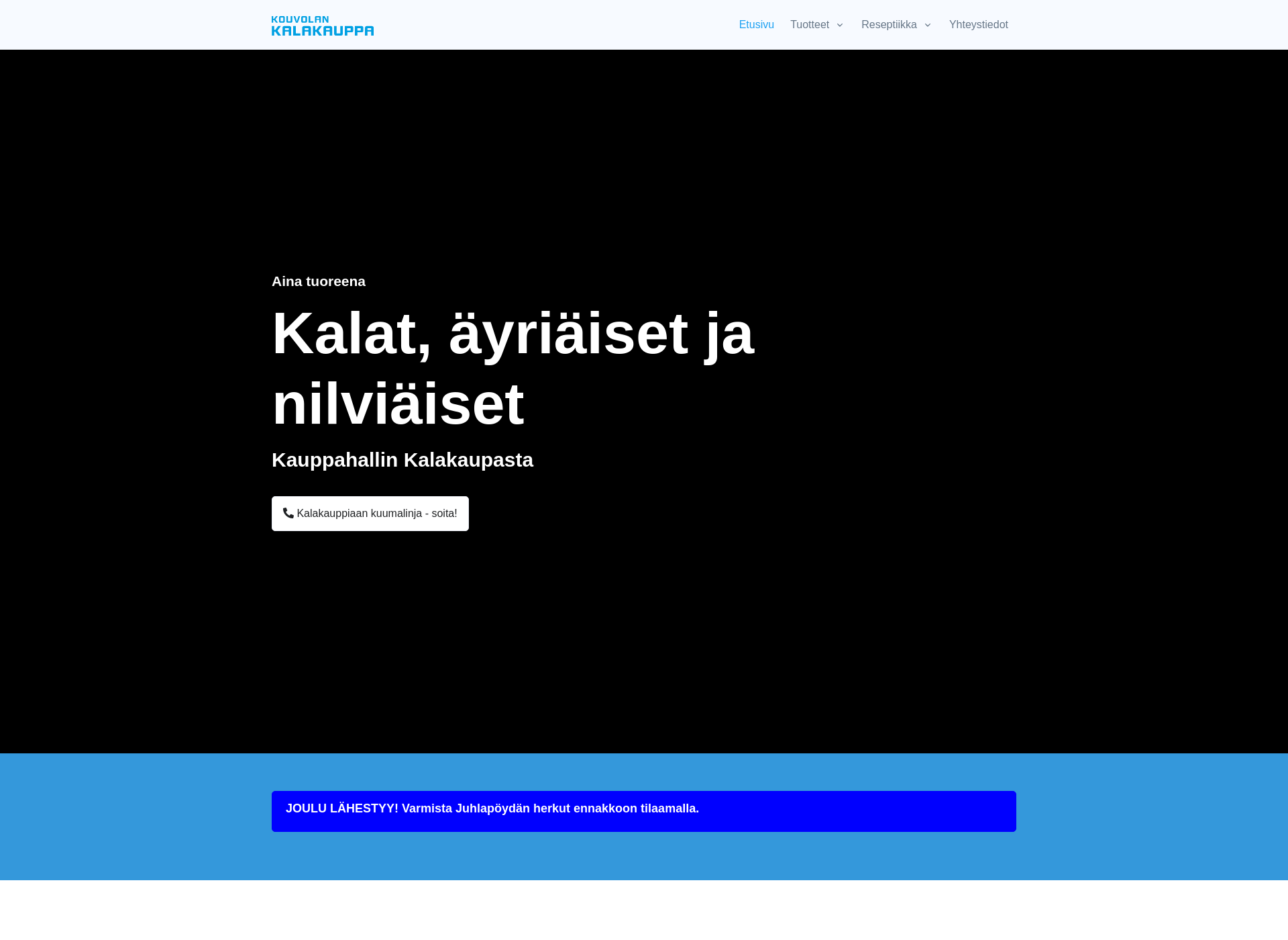 Screenshot for kouvolankalakauppa.fi