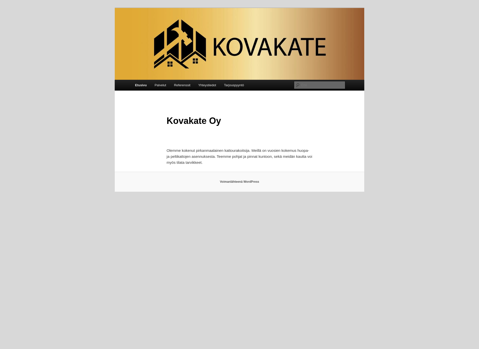 Skärmdump för kovakate.fi