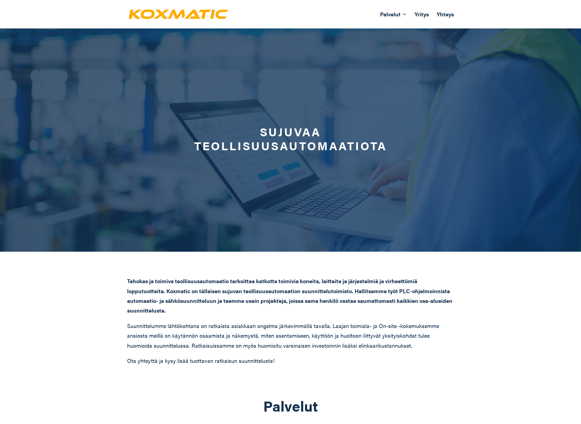 Skärmdump för koxmatic.fi