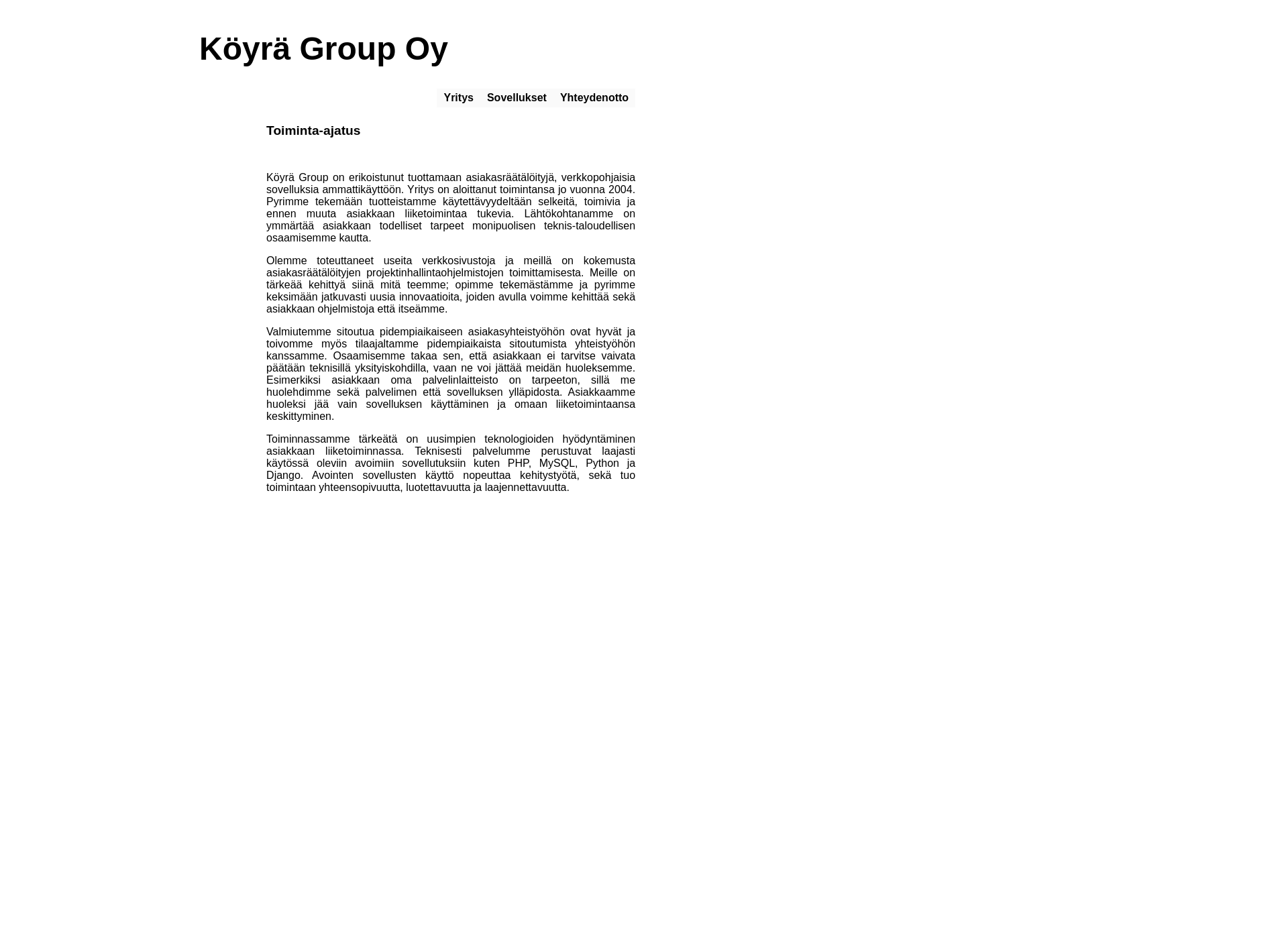 Screenshot for koyra.com