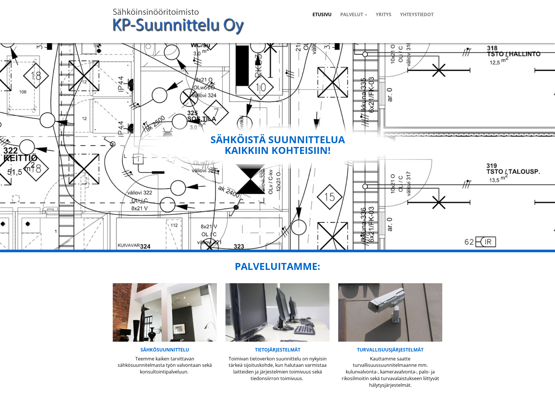 Screenshot for kp-suunnittelu.fi
