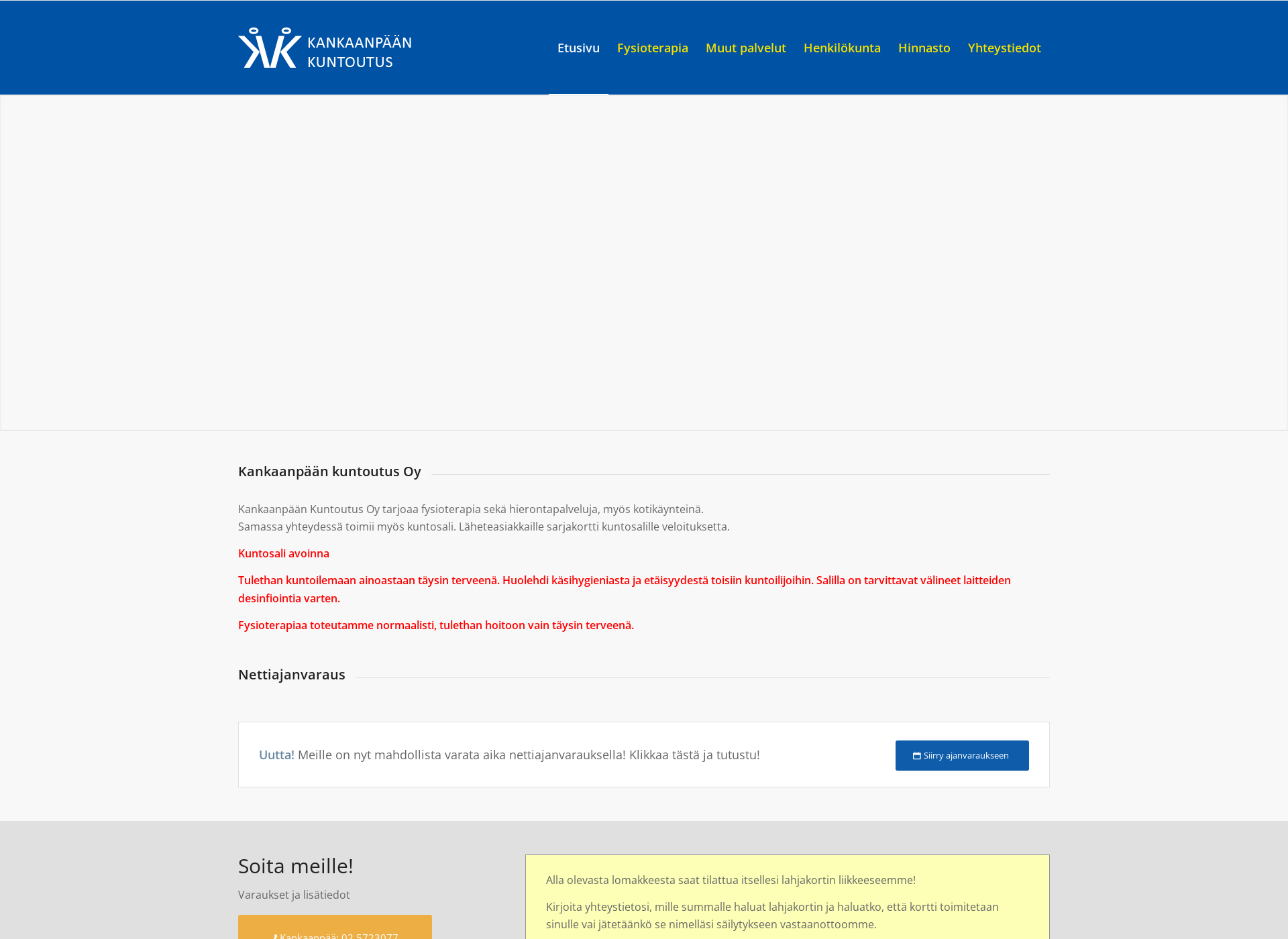 Screenshot for kpaankuntoutus.fi