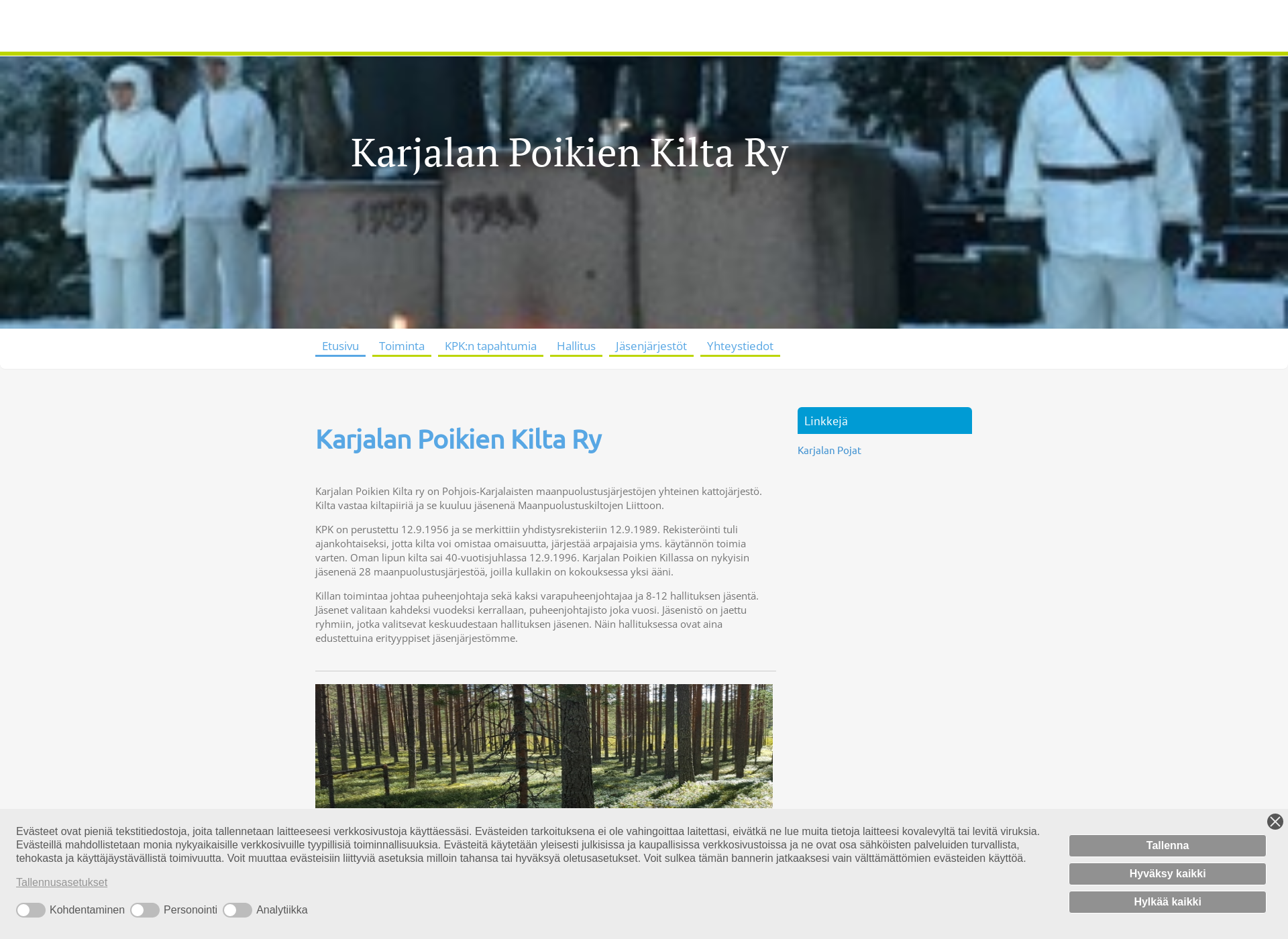 Skärmdump för kpkry.fi