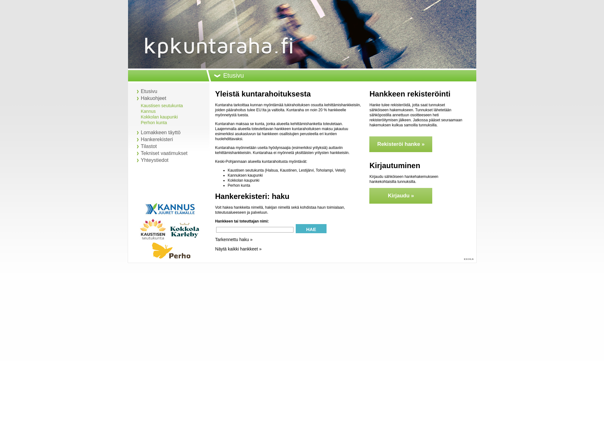 Skärmdump för kpkuntaraha.fi