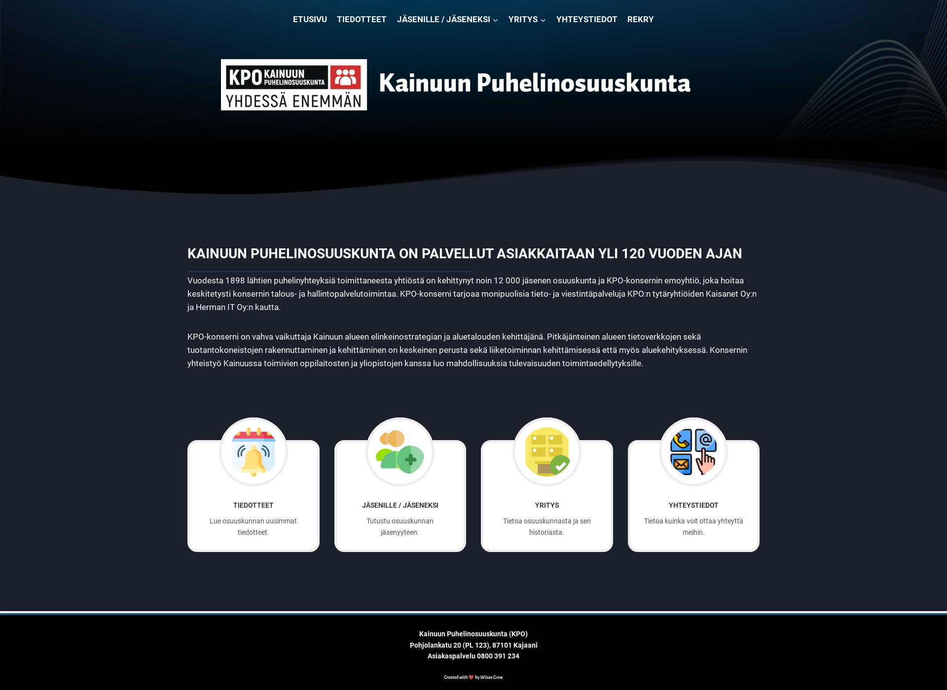 Skärmdump för kpo.fi