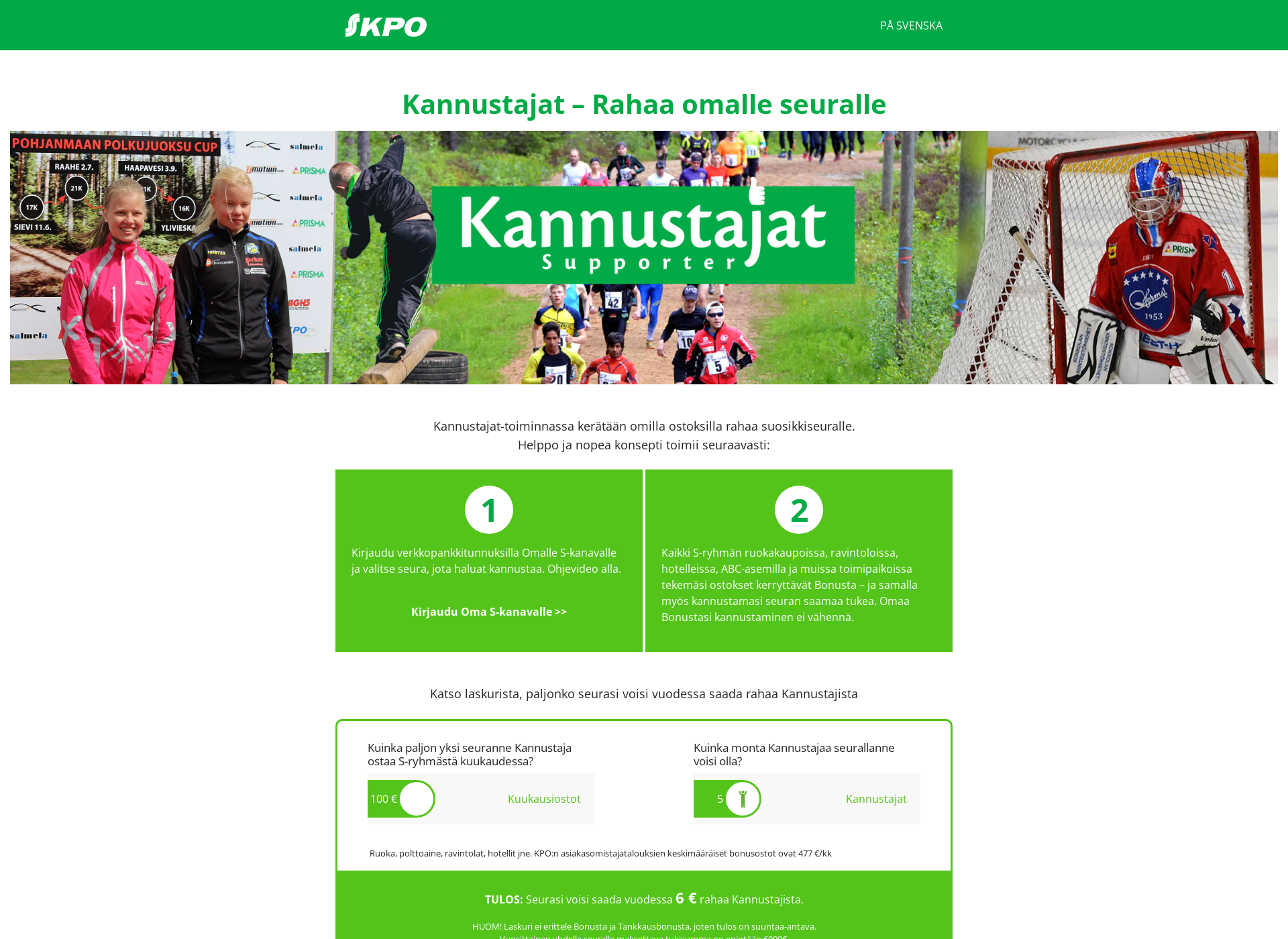 Skärmdump för kpokannustajat.fi