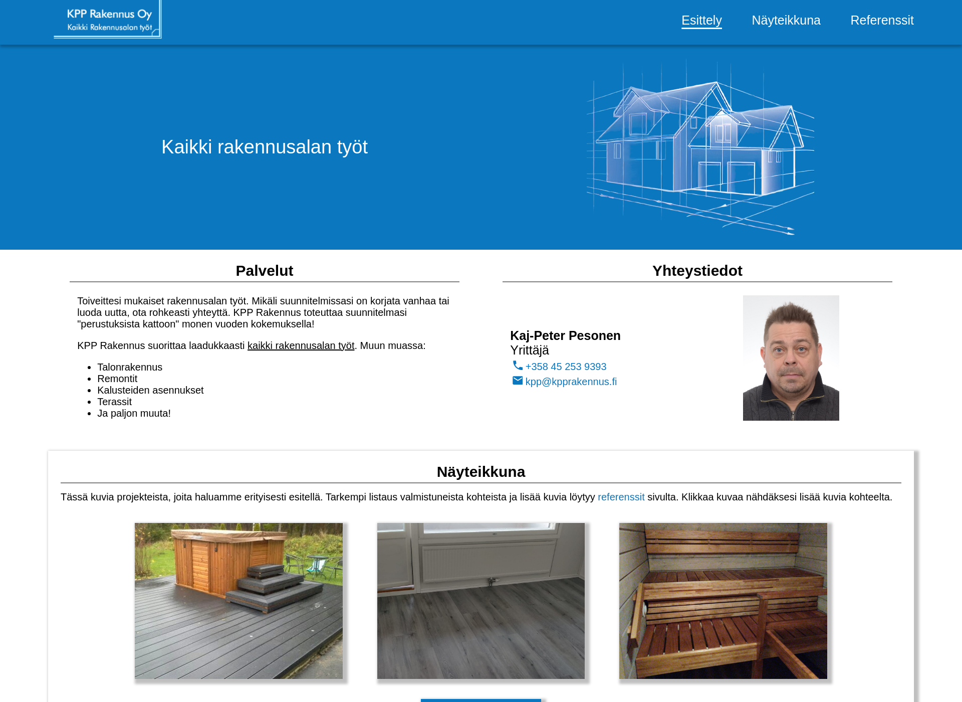 Screenshot for kpprakennus.fi