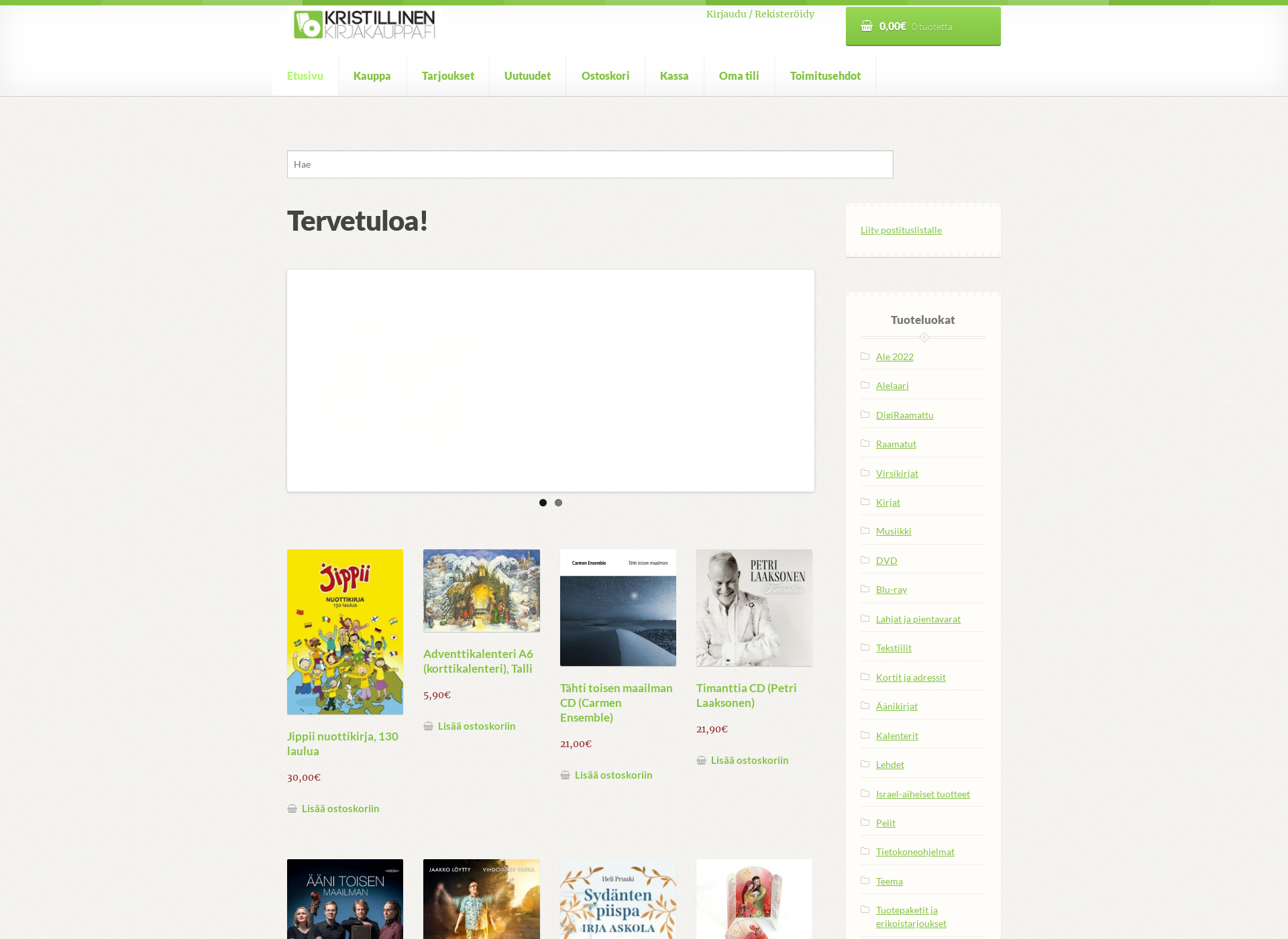 Screenshot for kristillinenkirjakauppa.fi