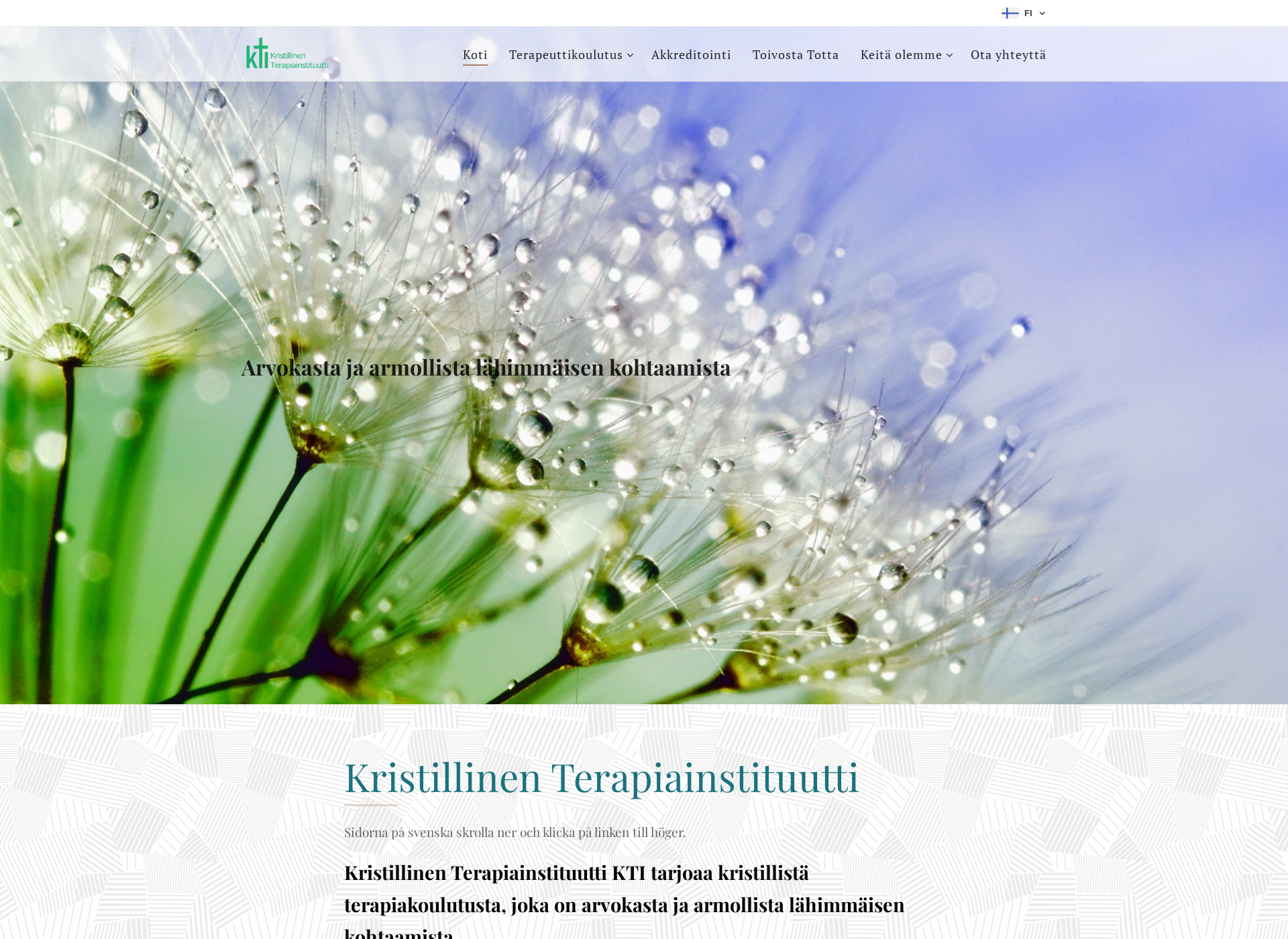 Screenshot for kristillinenterapia.fi