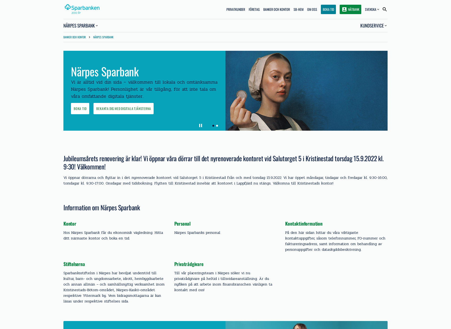 Screenshot for kristinestadssparbank.fi