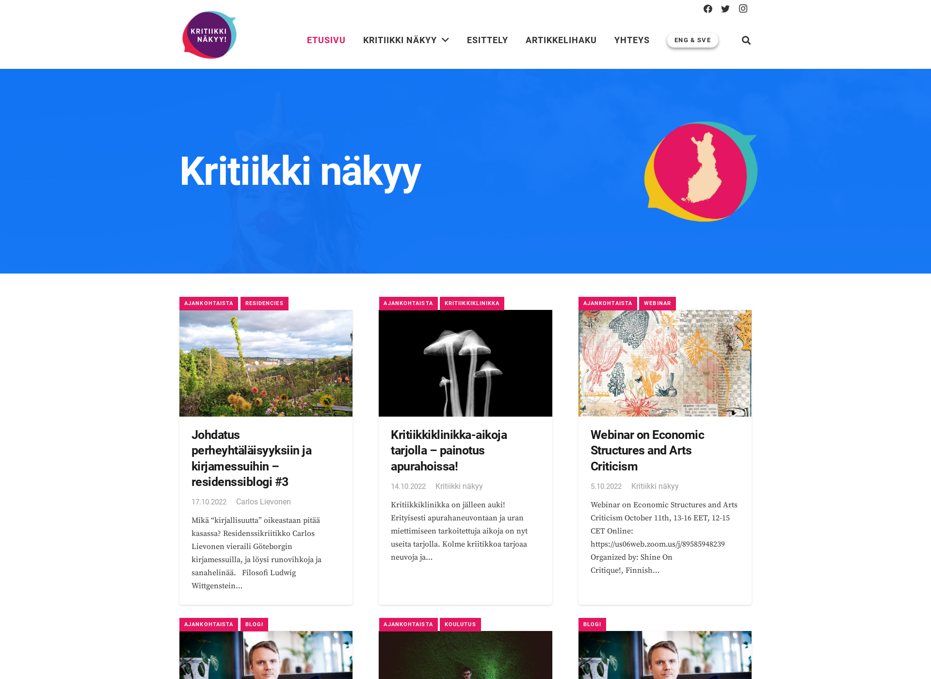 Screenshot for kritiikkinakyy.fi