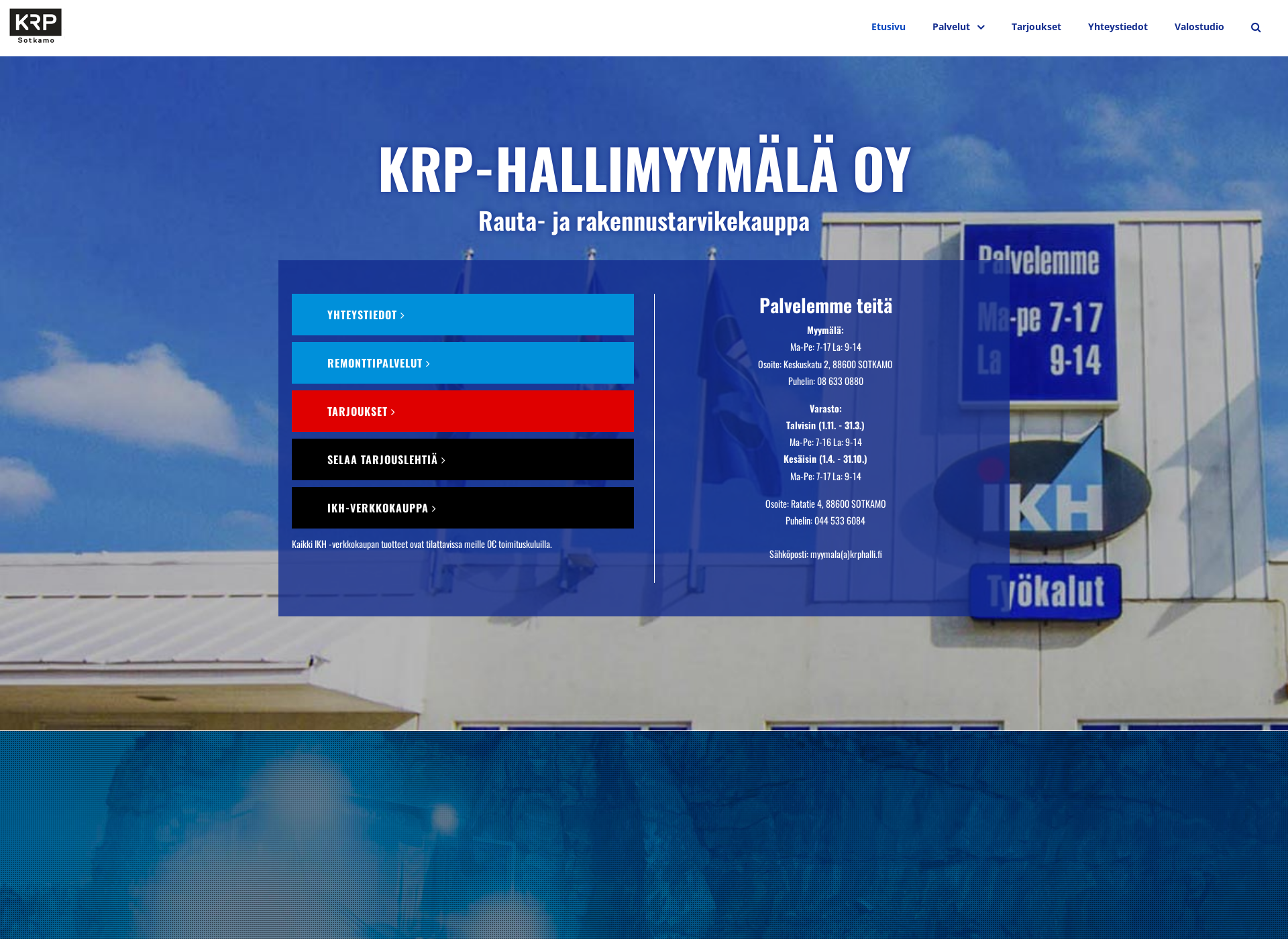 Skärmdump för krphalli.fi