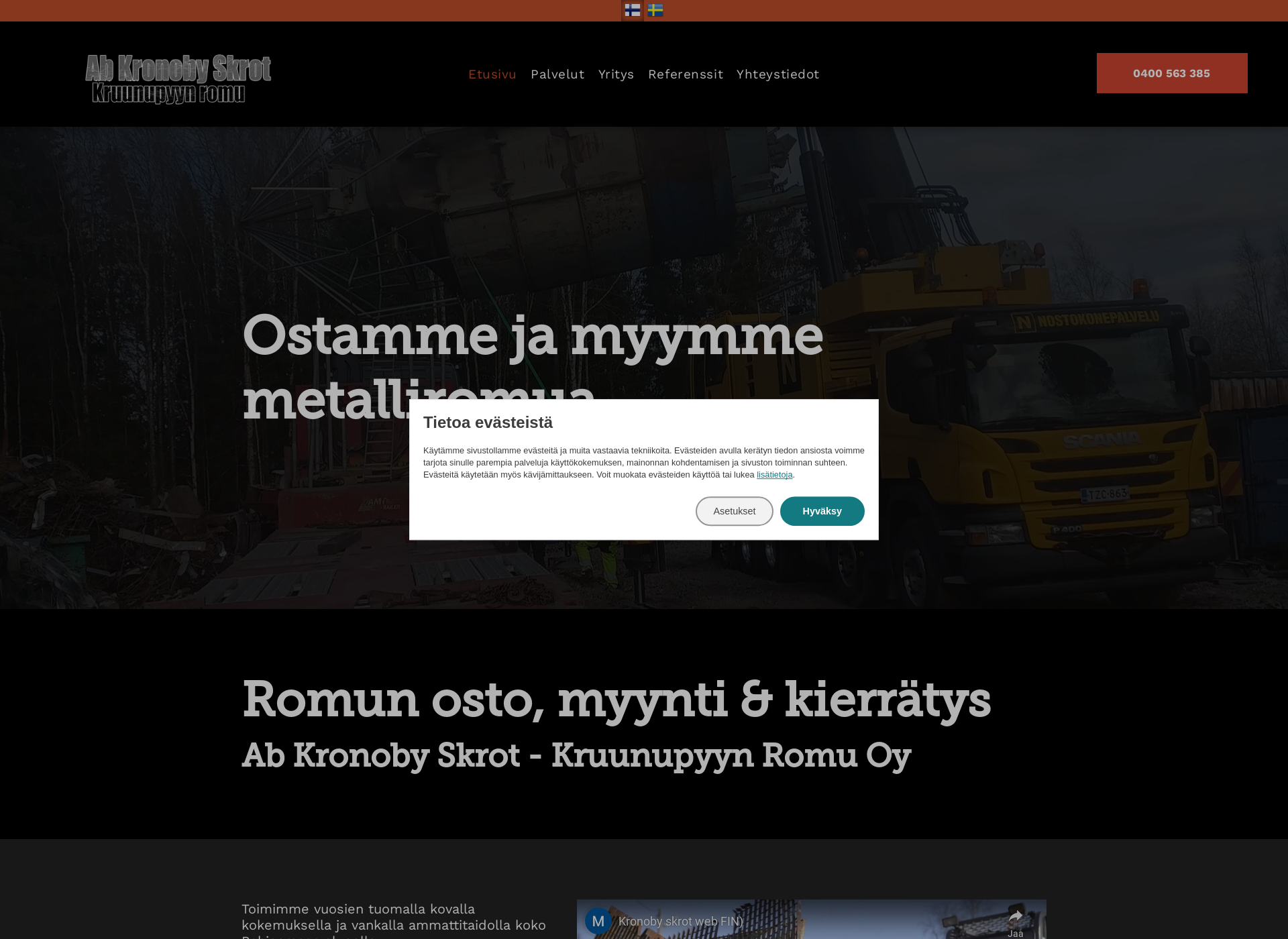 Screenshot for kruunupyynromu.fi