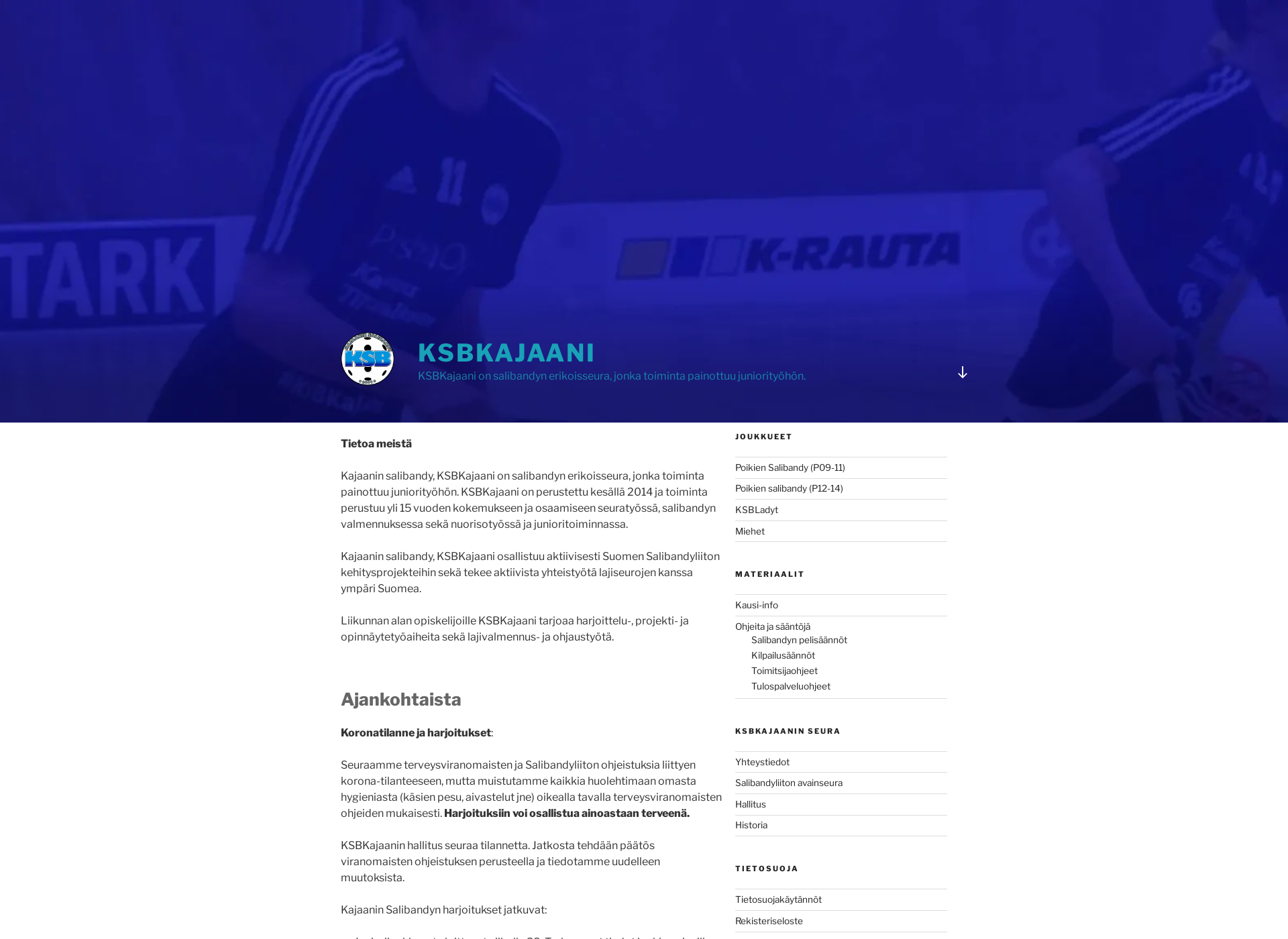 Skärmdump för ksbkajaani.fi