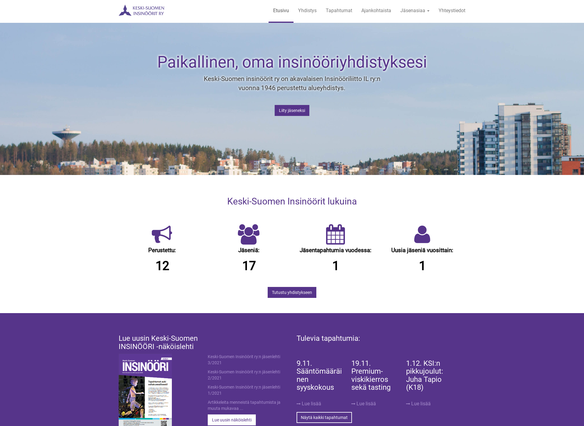 Skärmdump för ksinsinoorit.fi