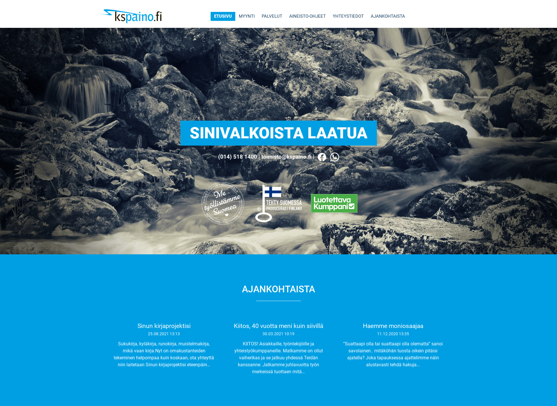 Skärmdump för kspaino.fi