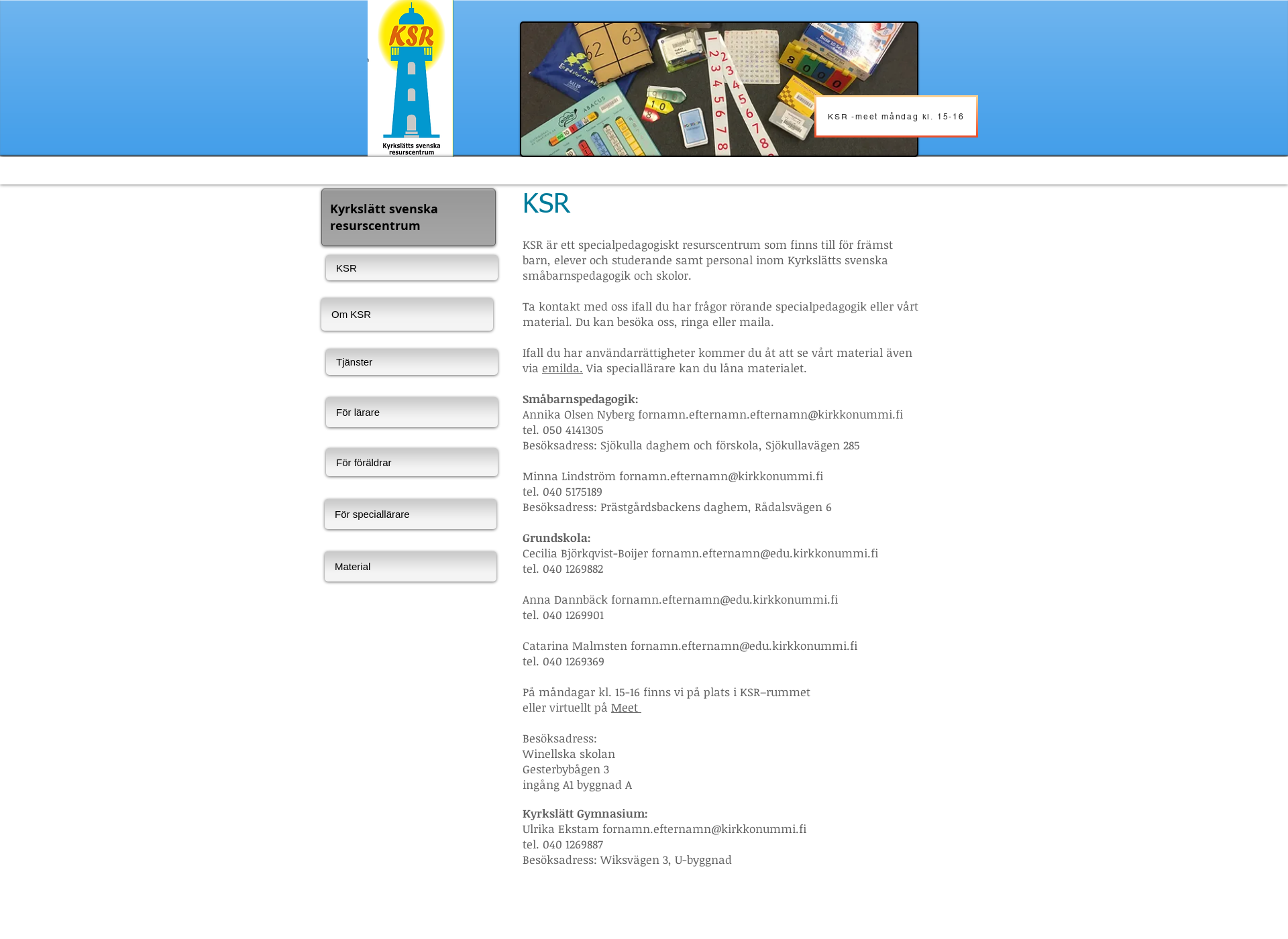 Skärmdump för ksr.fi
