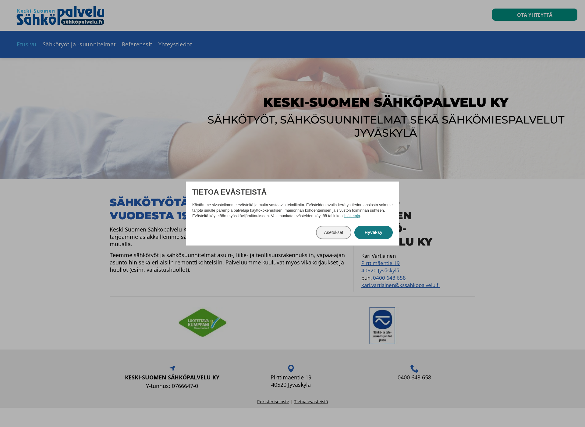 Screenshot for kssahkopalvelu.fi