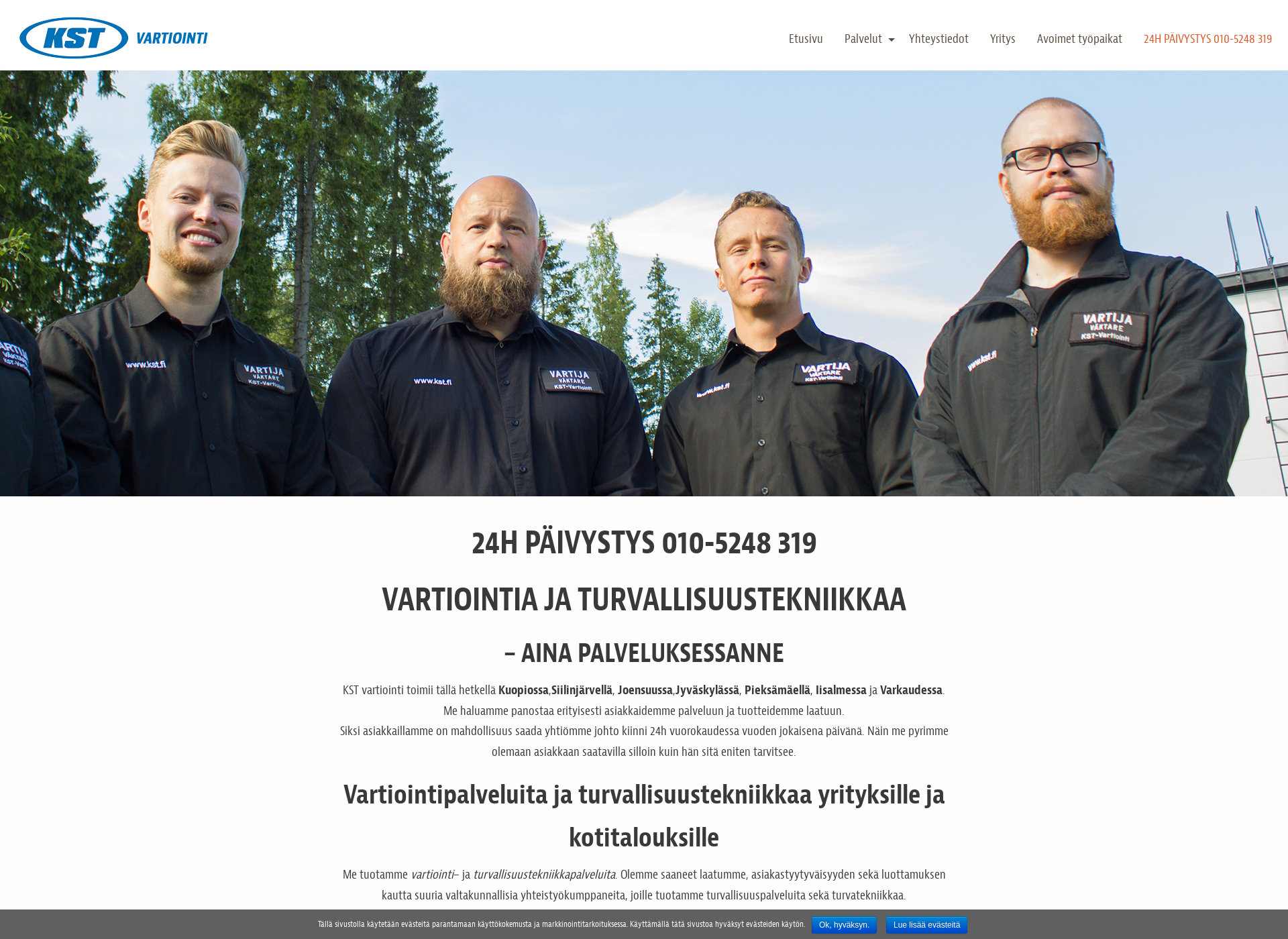 Skärmdump för kstvartiointi.fi