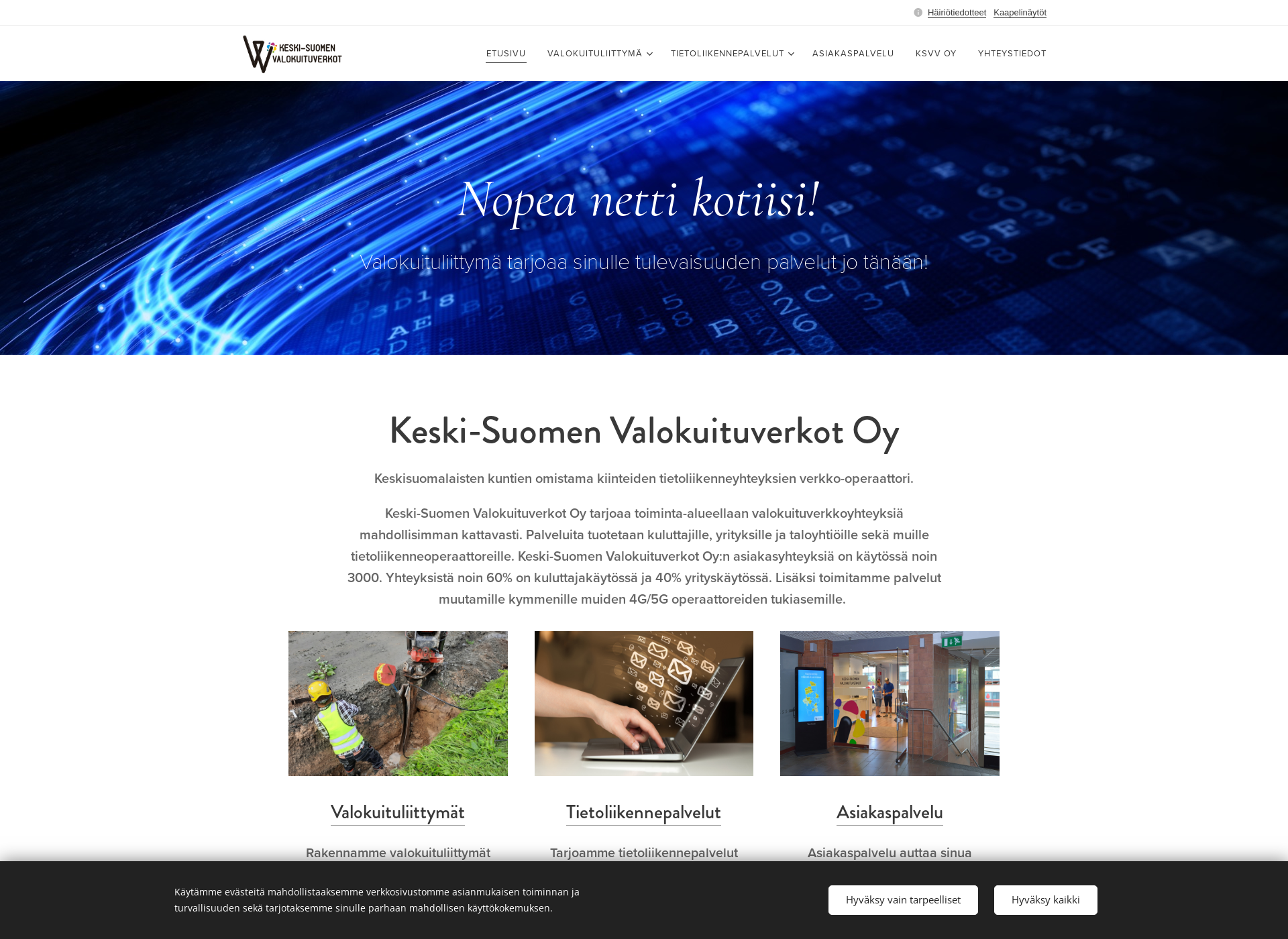 Skärmdump för ksvv.fi