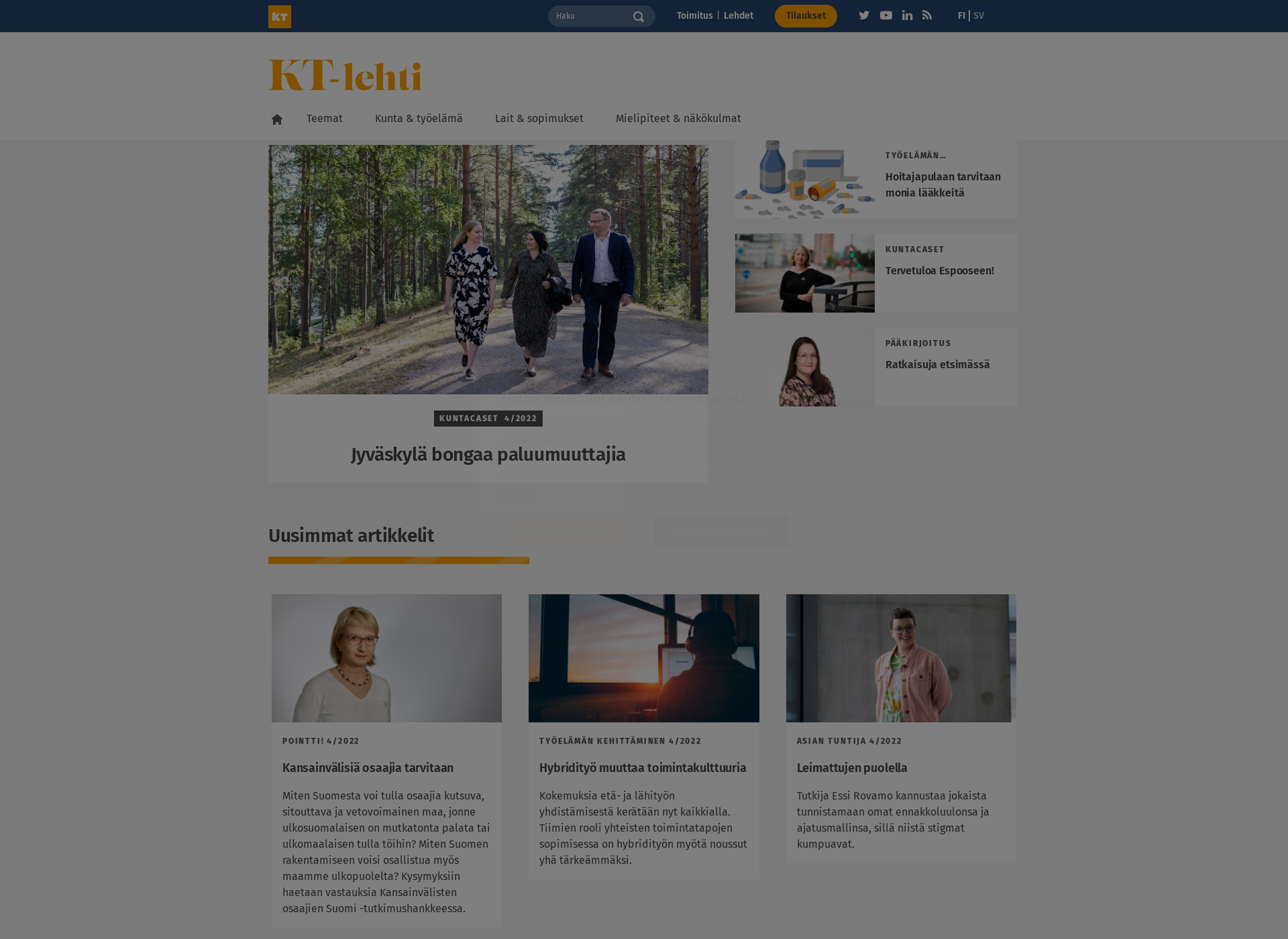 Screenshot for kt-lehti.fi