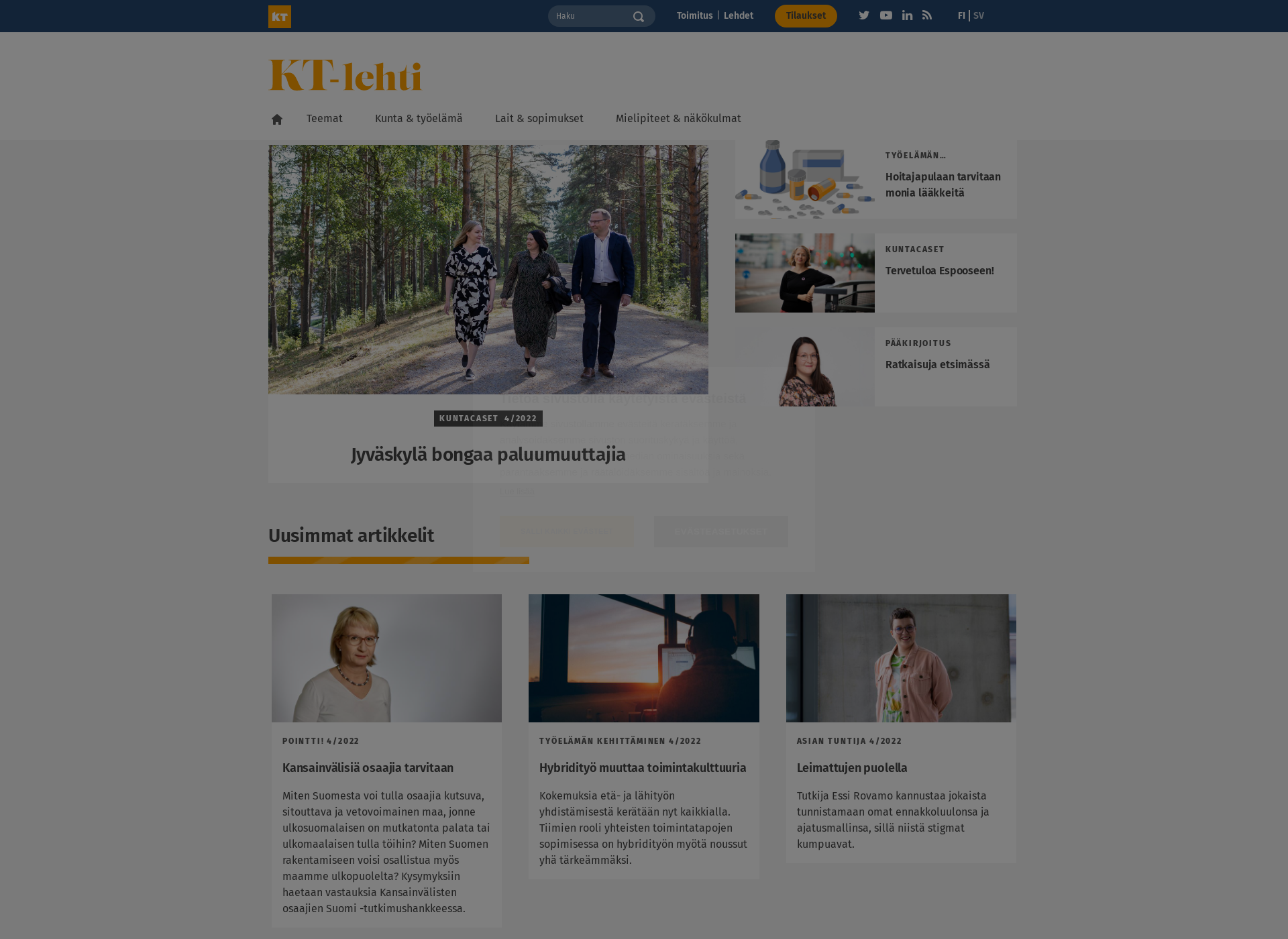 Skärmdump för ktlehti.fi
