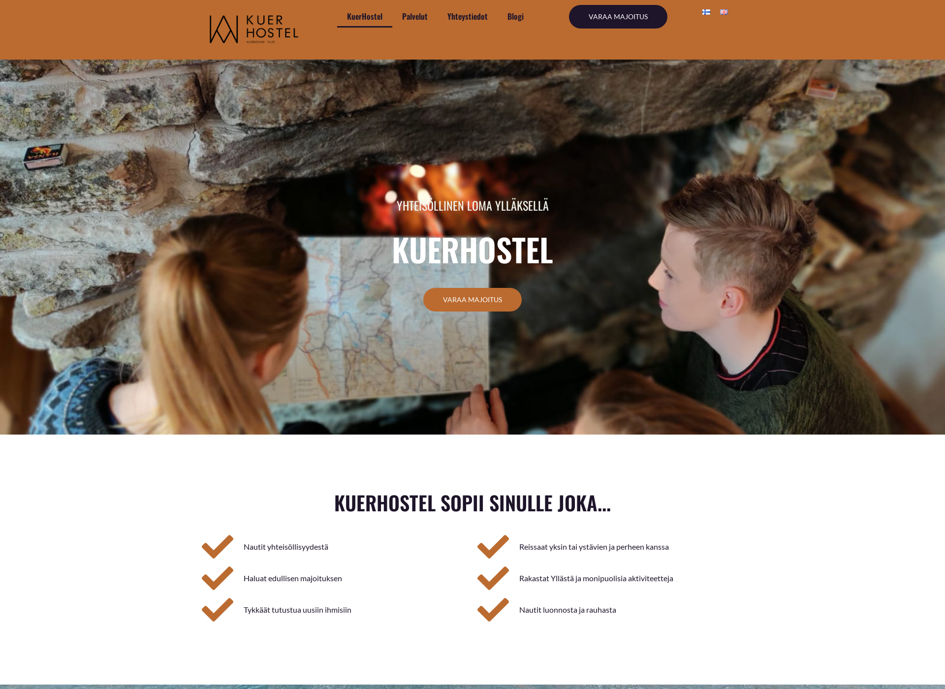 Screenshot for kuerhostel.fi