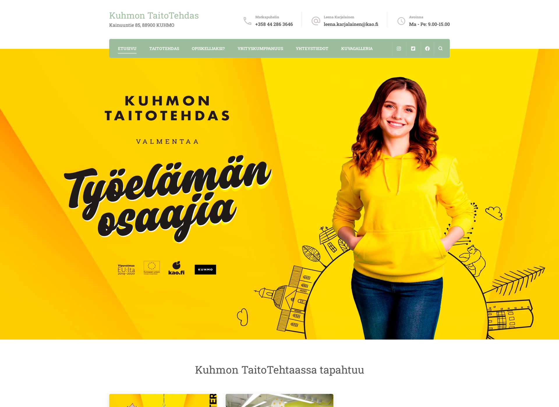 Screenshot for kuhmontaitotehdas.fi