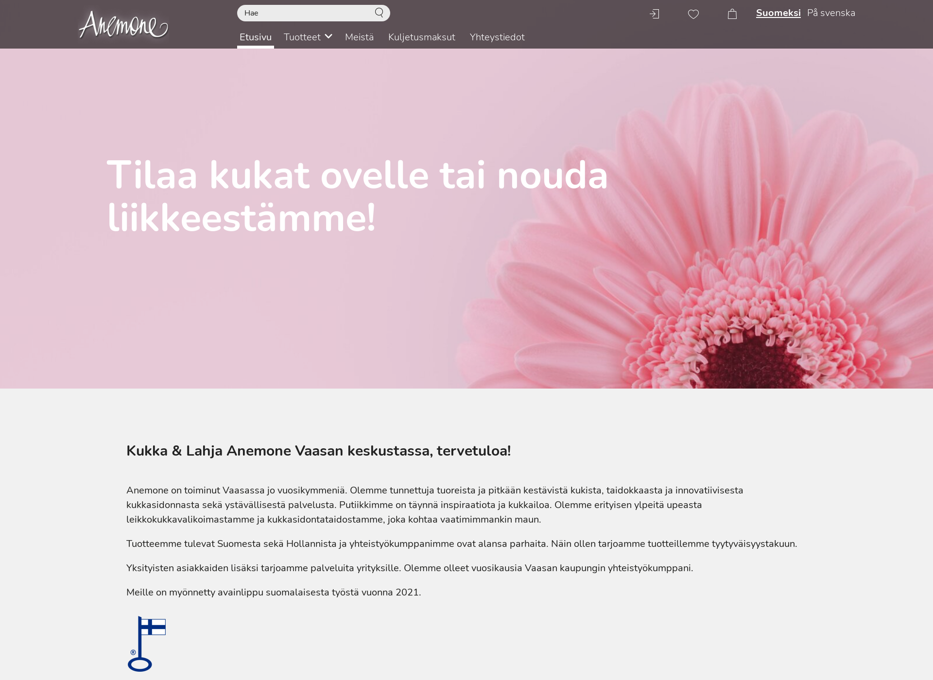 Näyttökuva kukka-anemone.fi