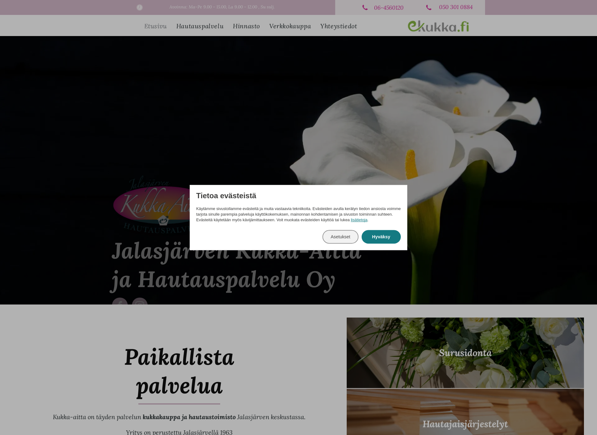 Screenshot for kukkaaitta.fi