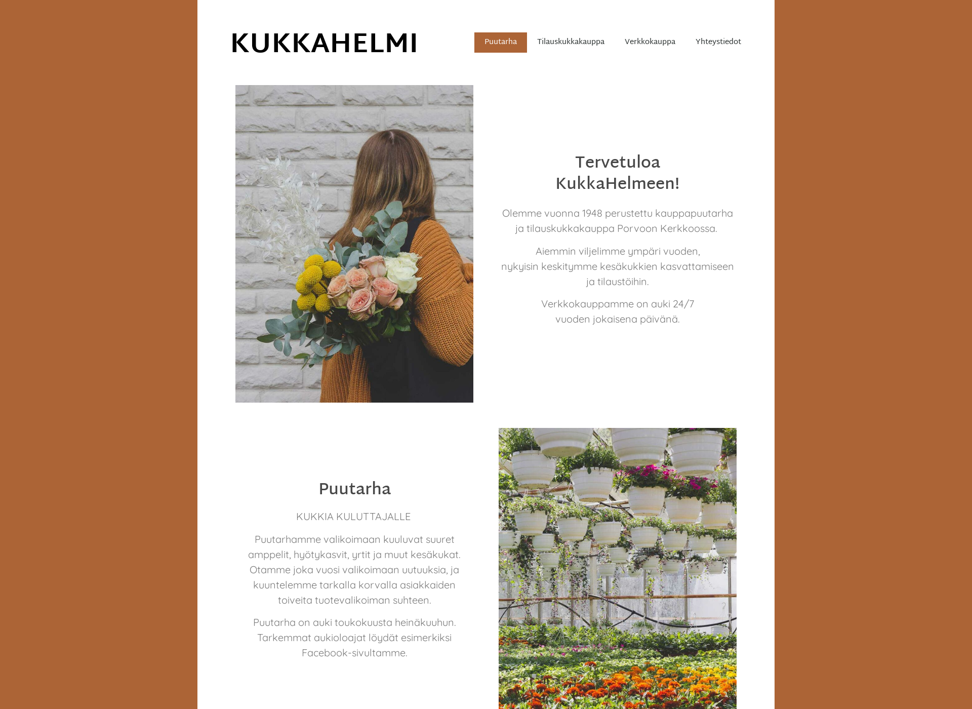 Screenshot for kukkahelmi.fi