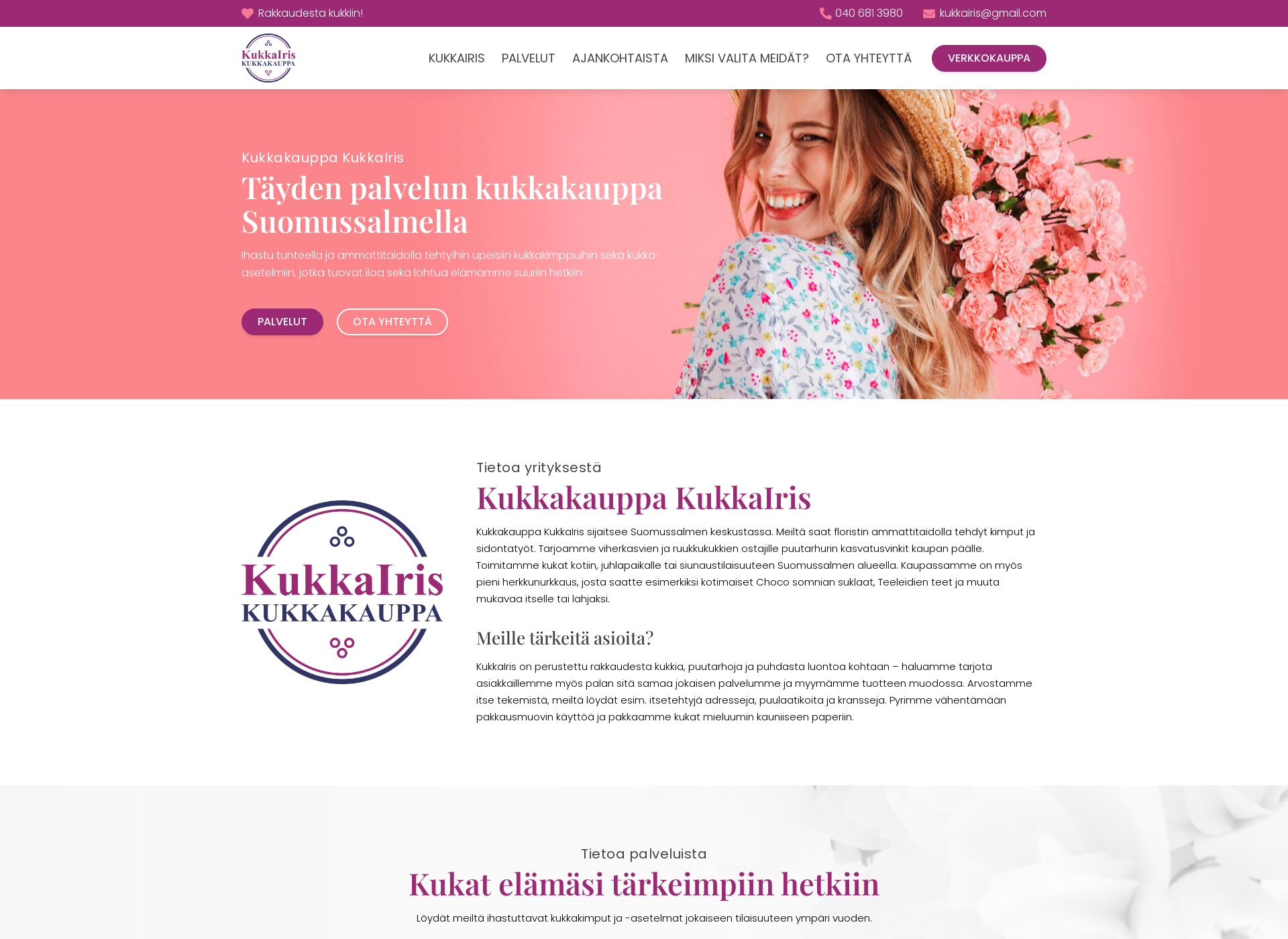 Screenshot for kukkairis.fi