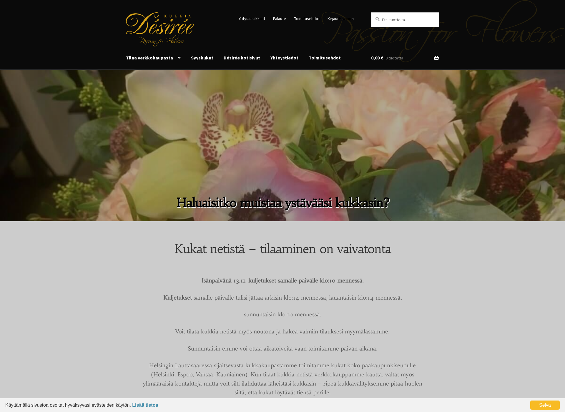 Screenshot for kukkakauppadesiree.fi