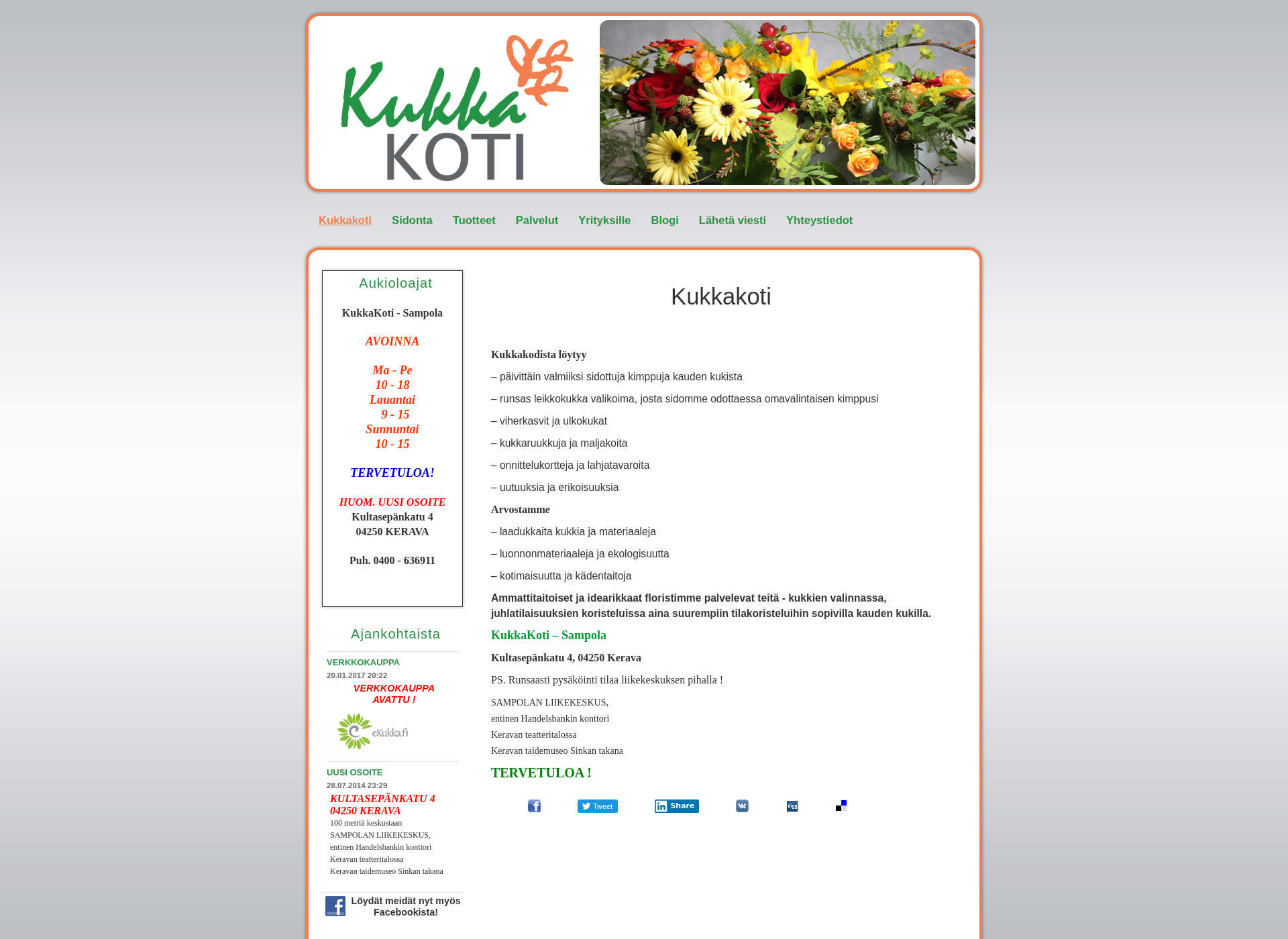 Screenshot for kukkakoti.fi