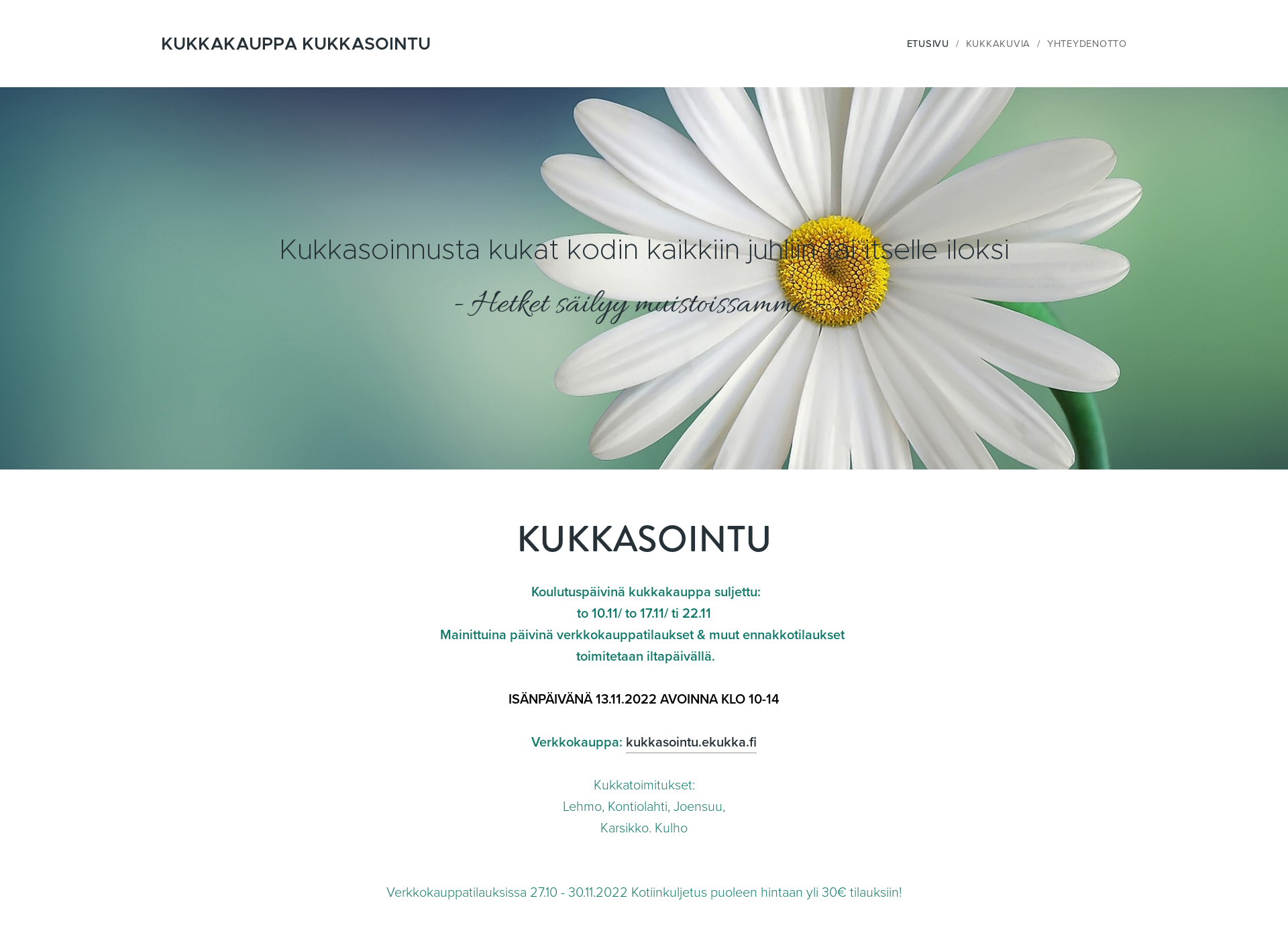 Screenshot for kukkasointu.fi